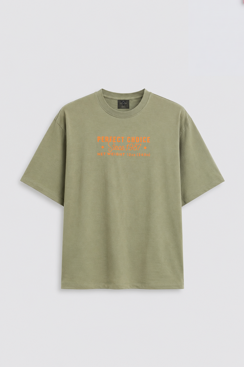 Men Oversized T-Shirt Green