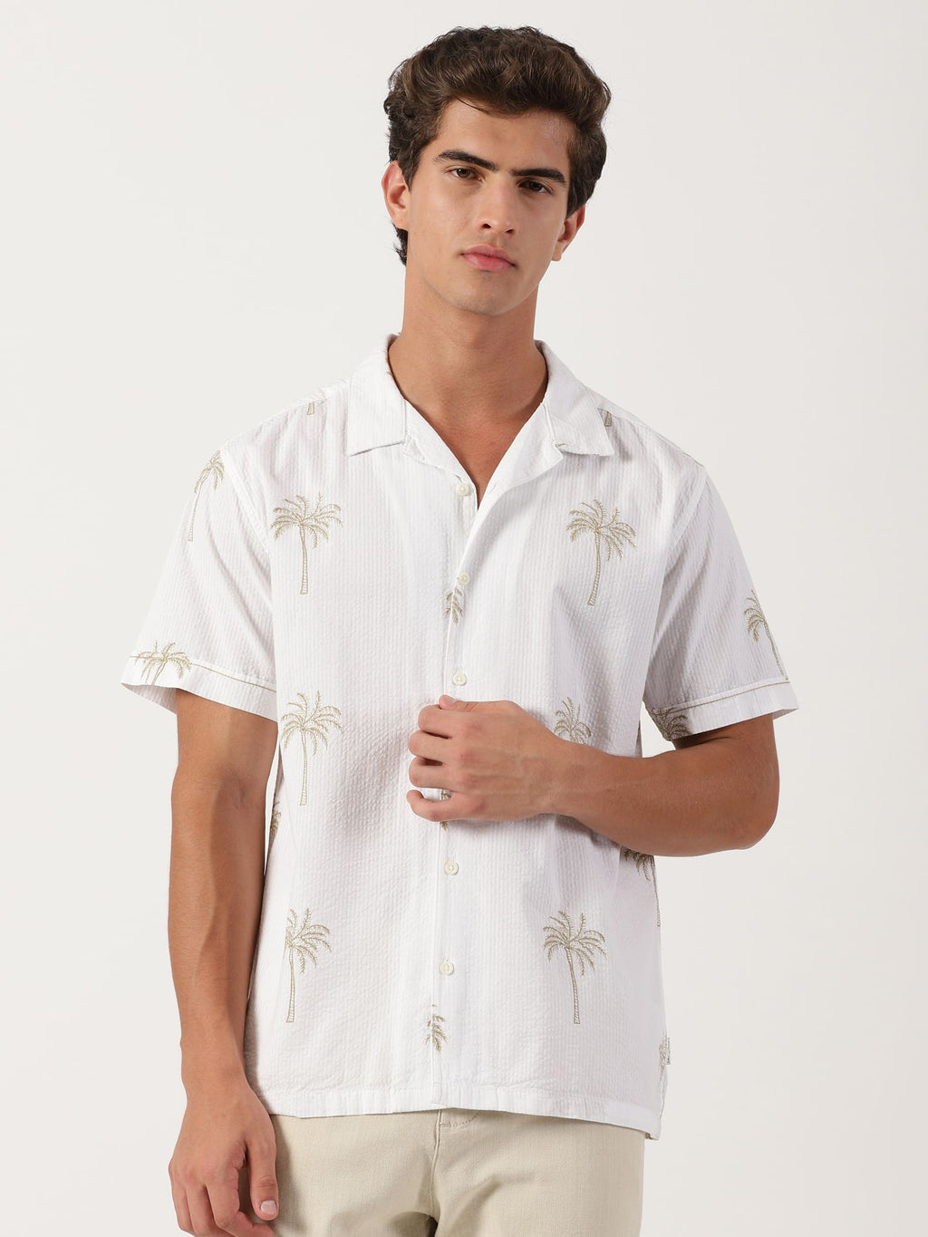 Men Regular Fit Shirt White