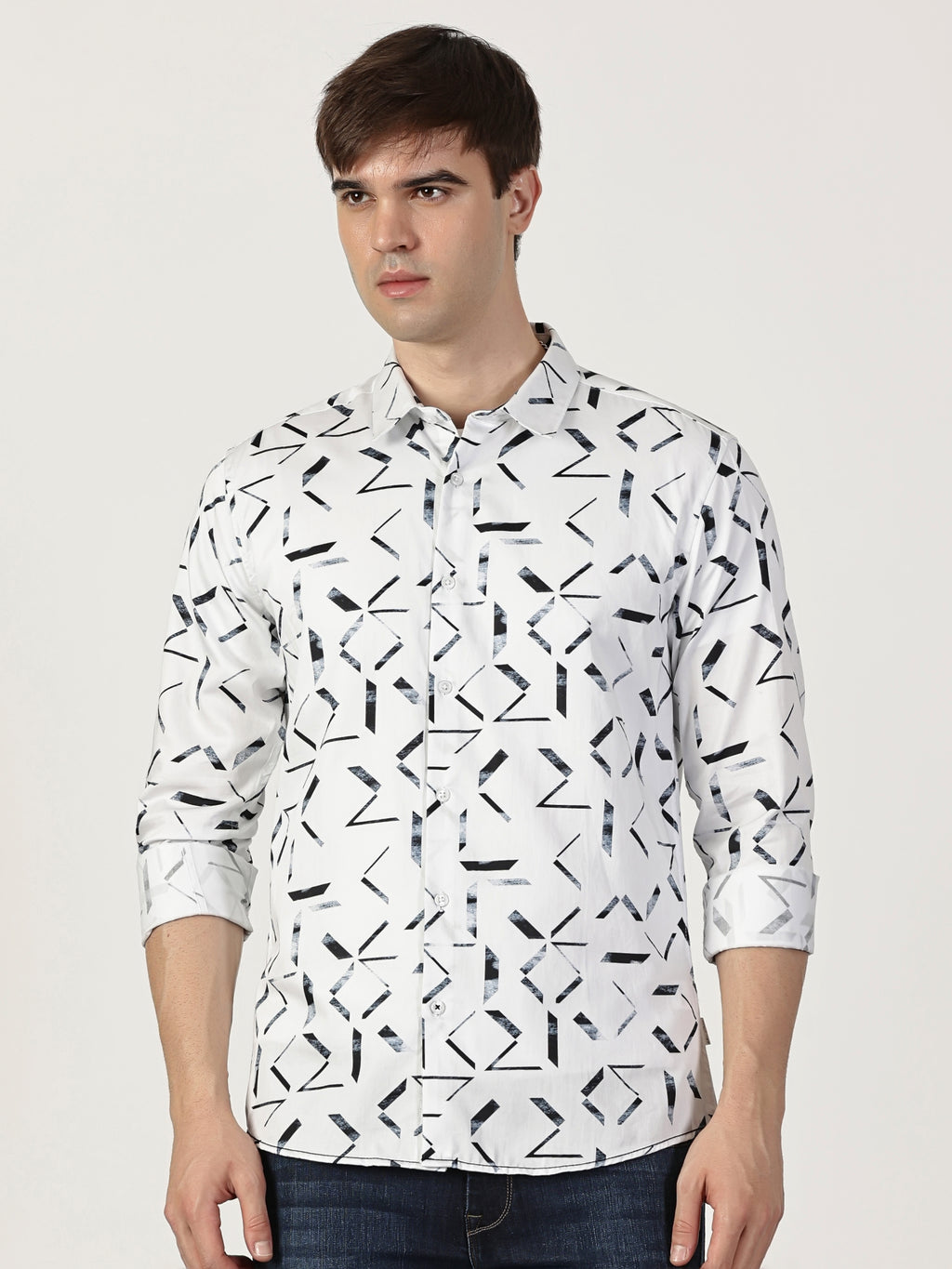 Men Slim Fit Shirt White