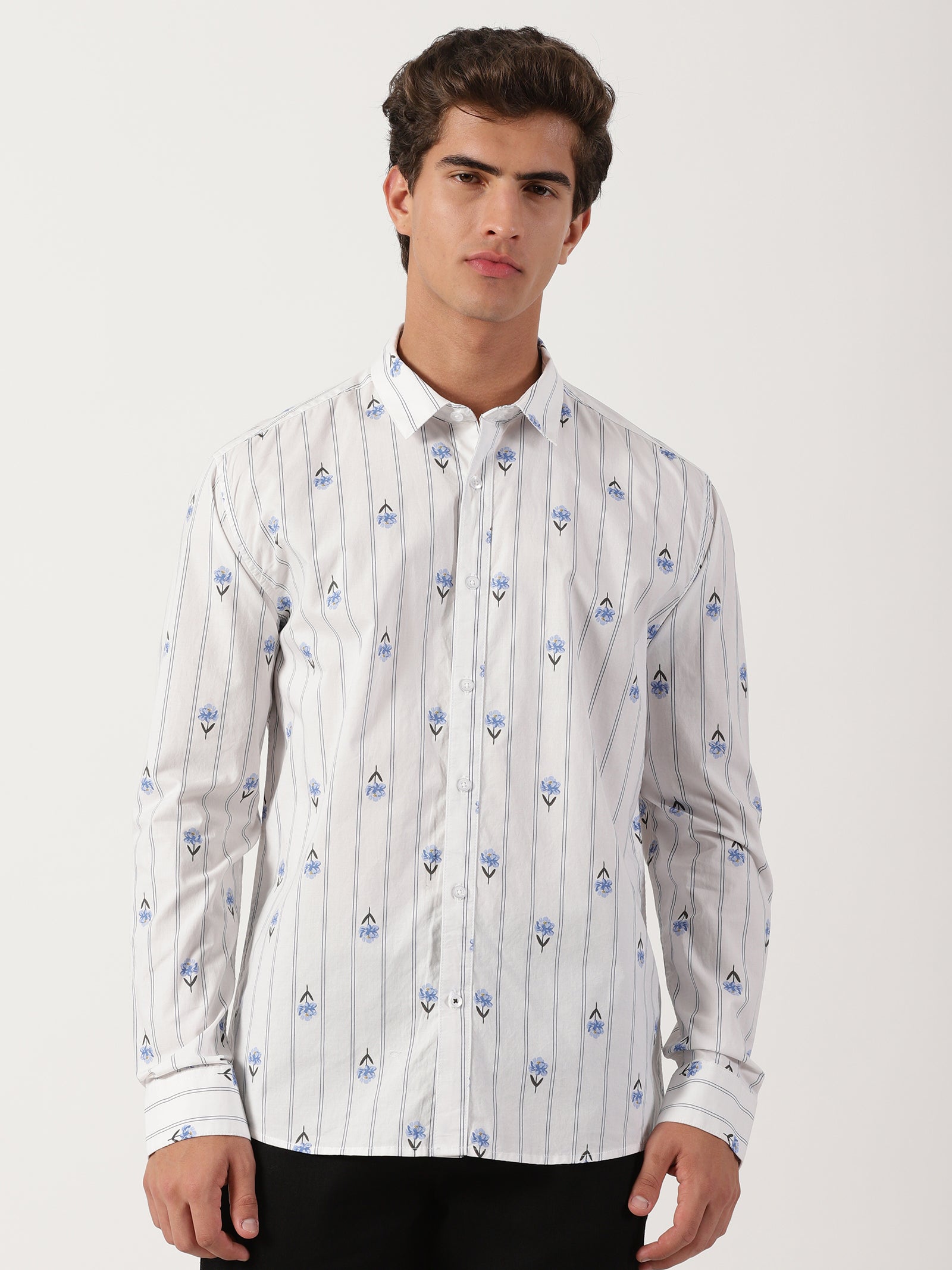 Men Regular Fit Shirt White