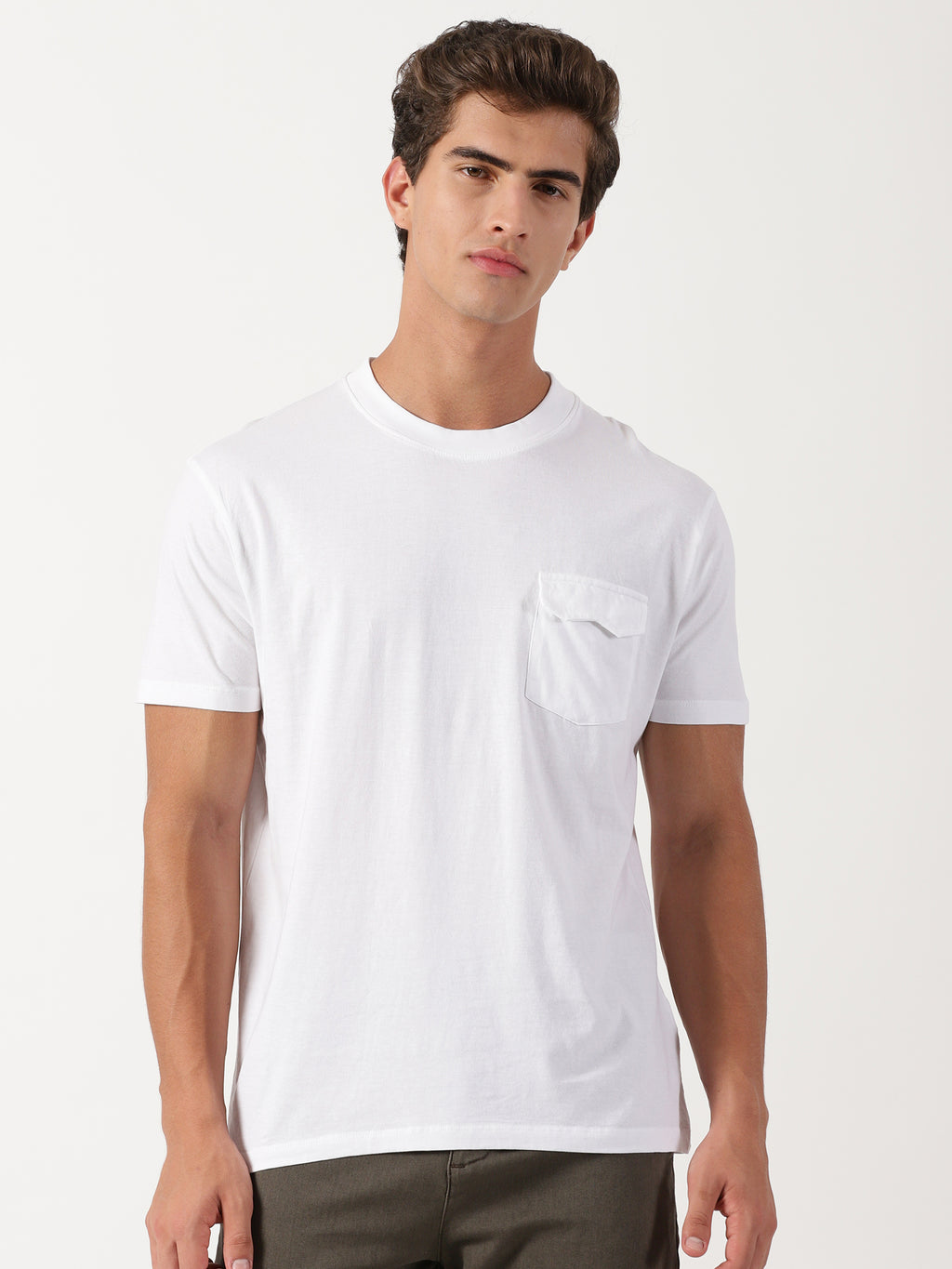 Men Regular Fit T-Shirt White