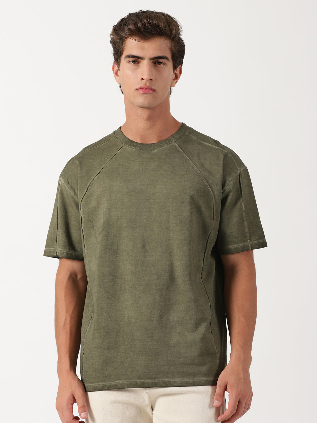 Men Oversized T-Shirt Olive