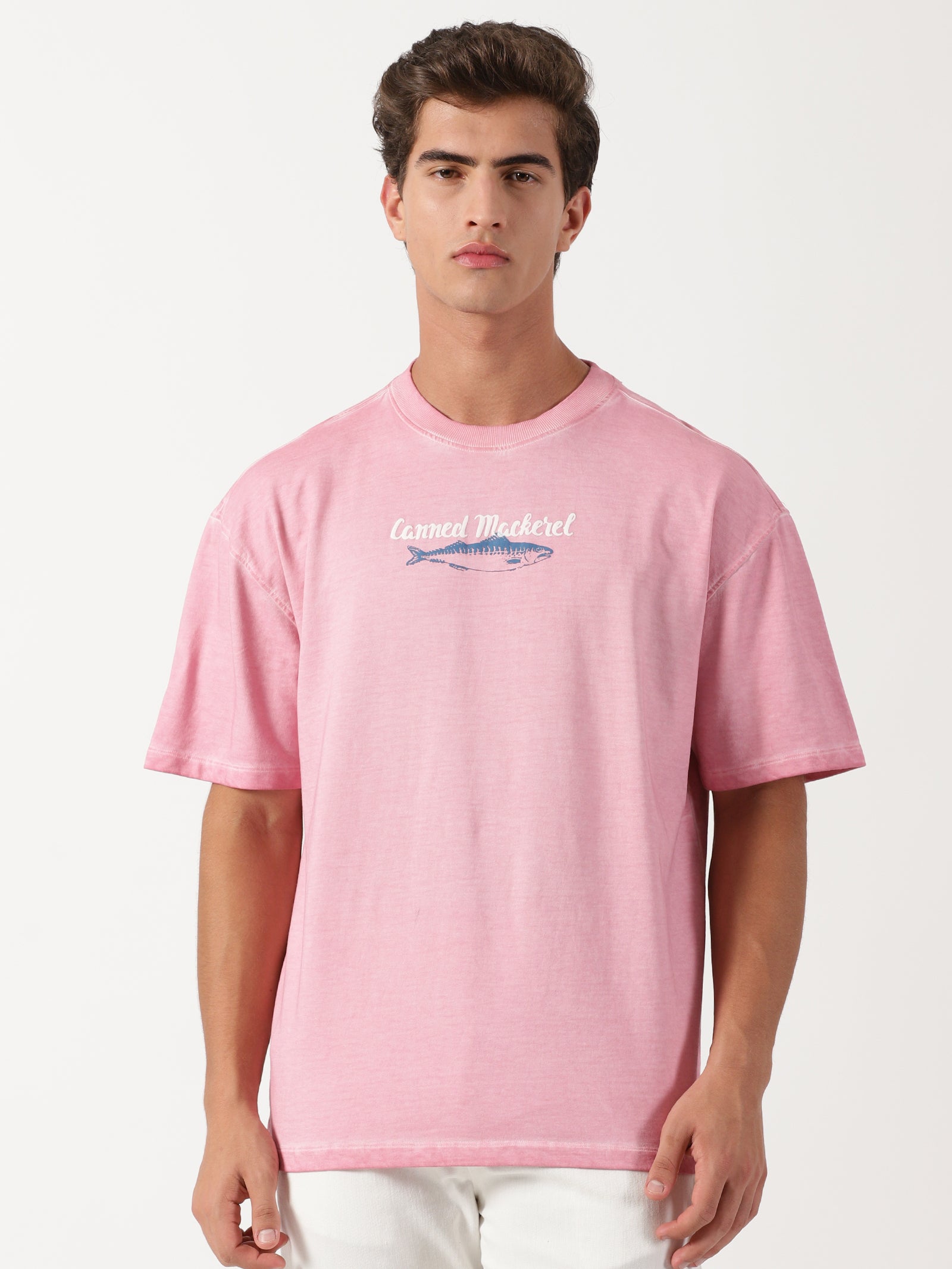 Men Oversized T-Shirt Pink