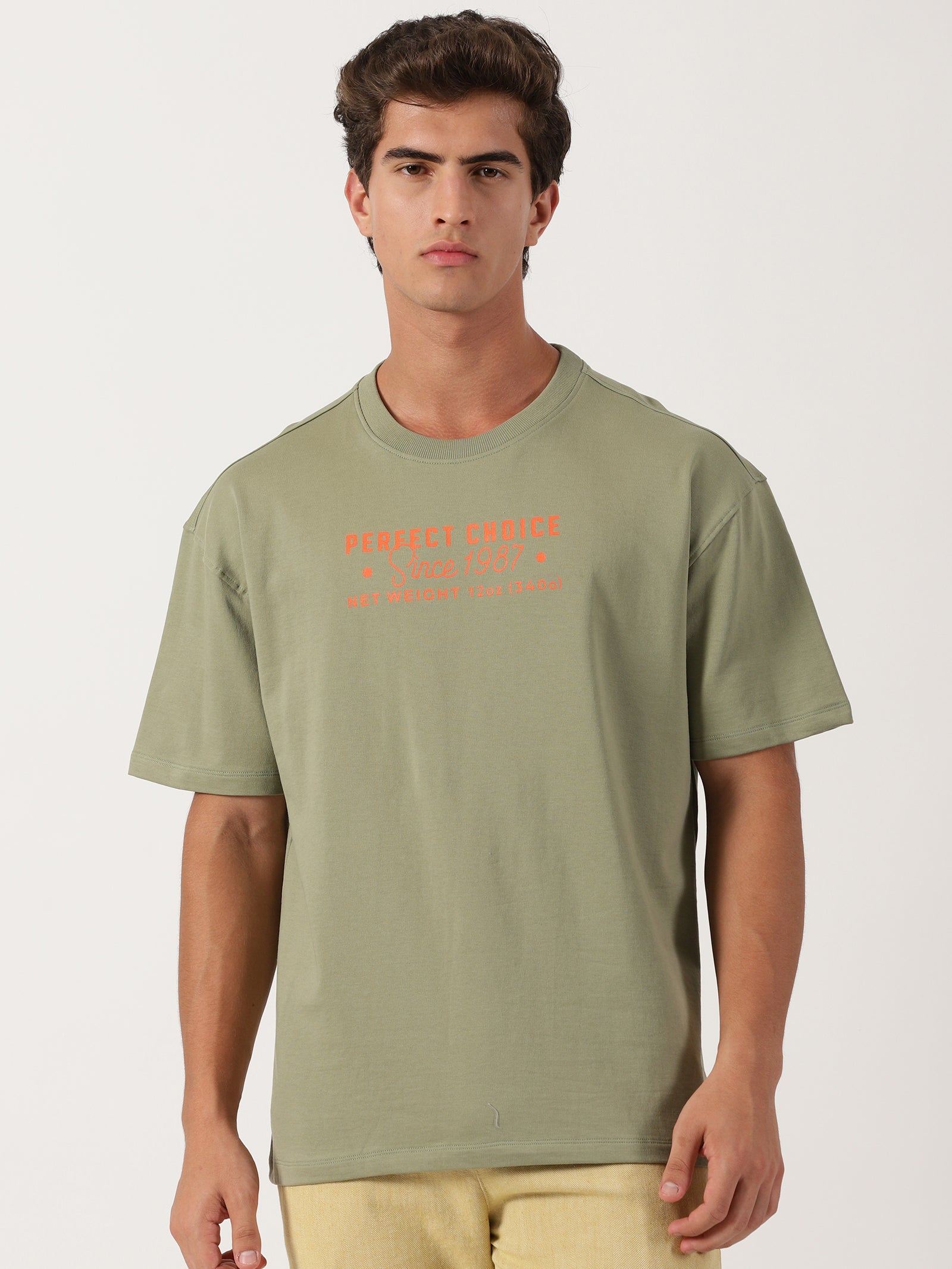 Men Oversized T-Shirt Green