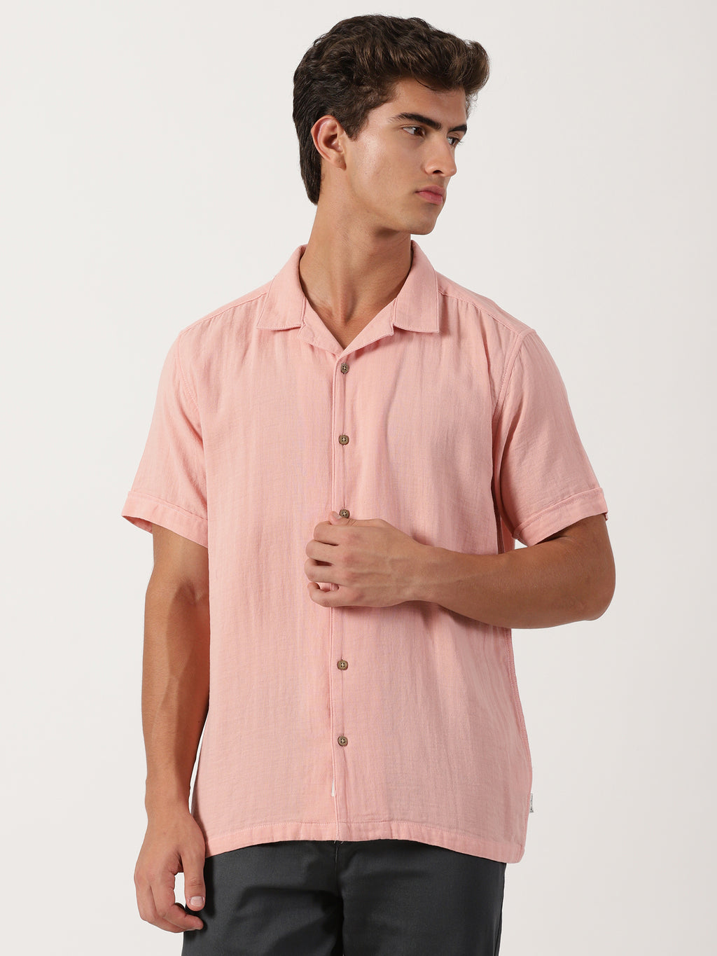 Men Regular Fit Shirt Rose