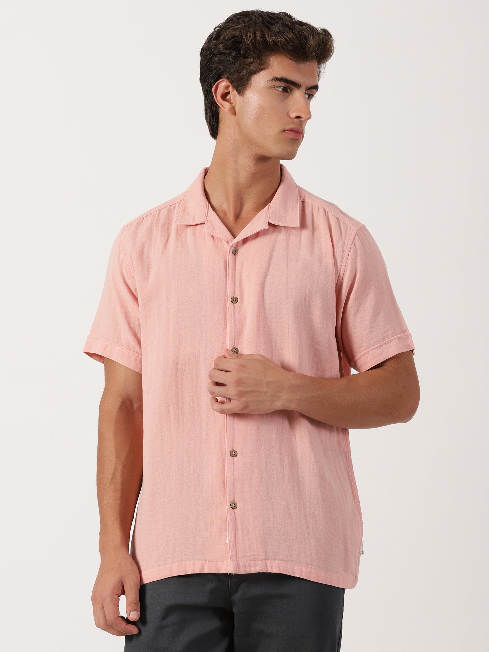 Men Regular Fit Shirt Rose