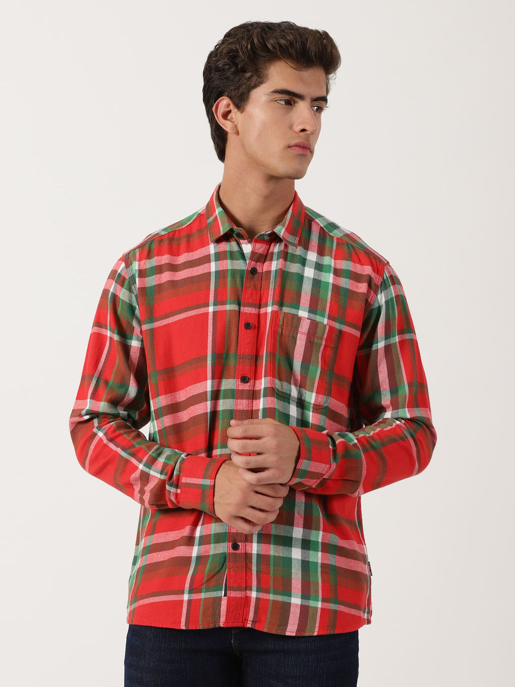 Men Regular Fit Shirt Red