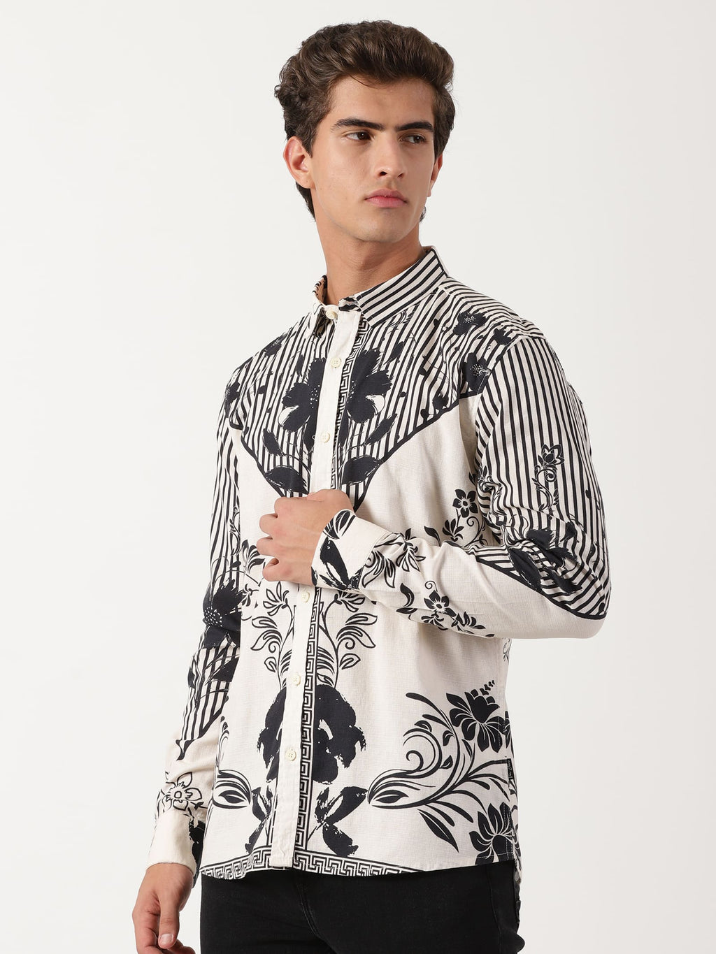 Men Slim Fit Shirt White
