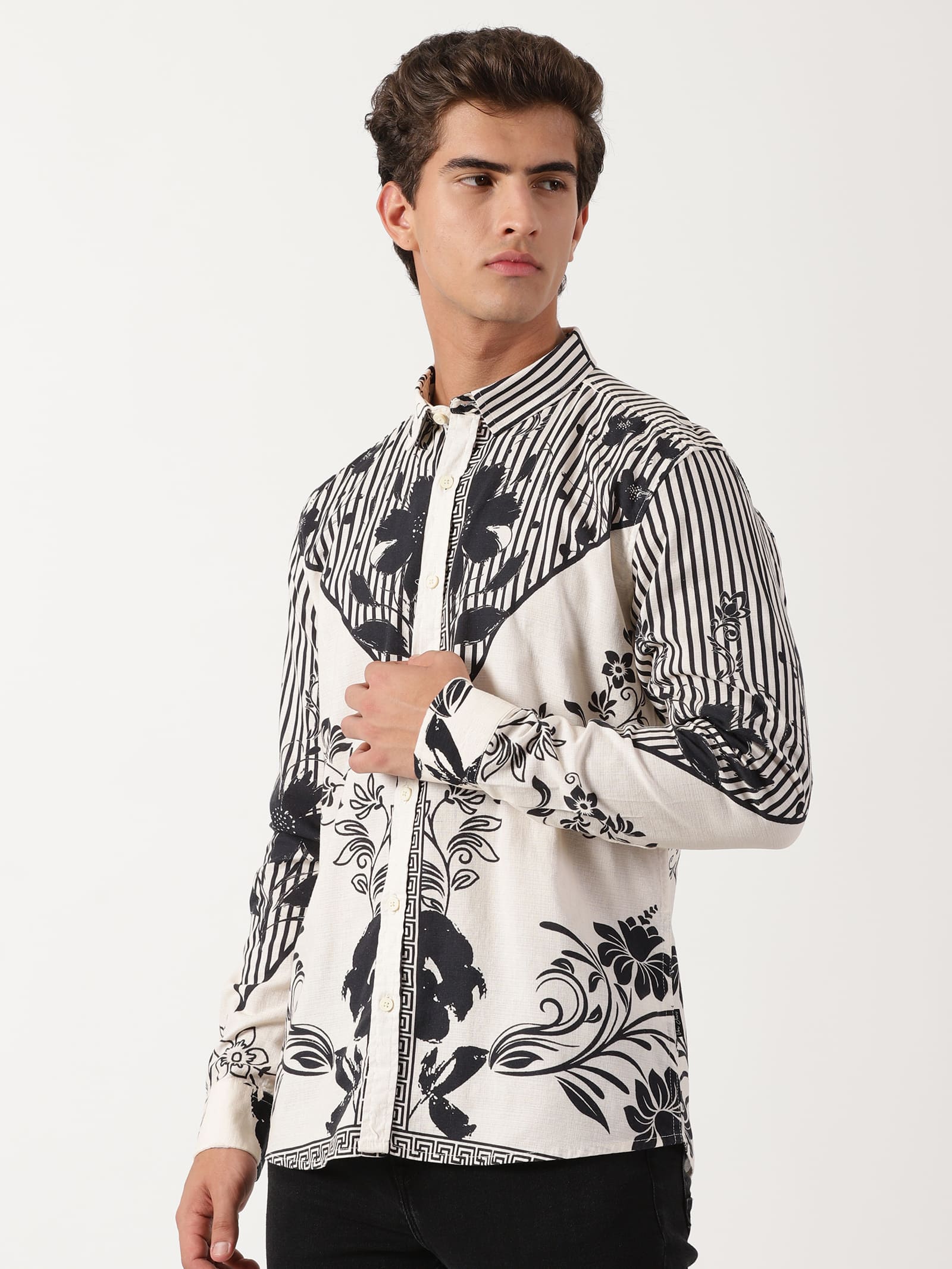 Men Slim Fit Shirt White