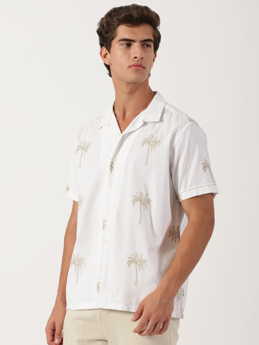 Men Regular Fit Shirt White
