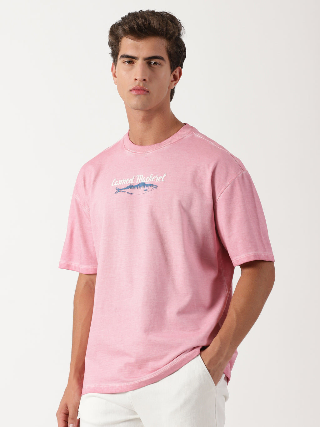 Men Oversized T-Shirt Pink