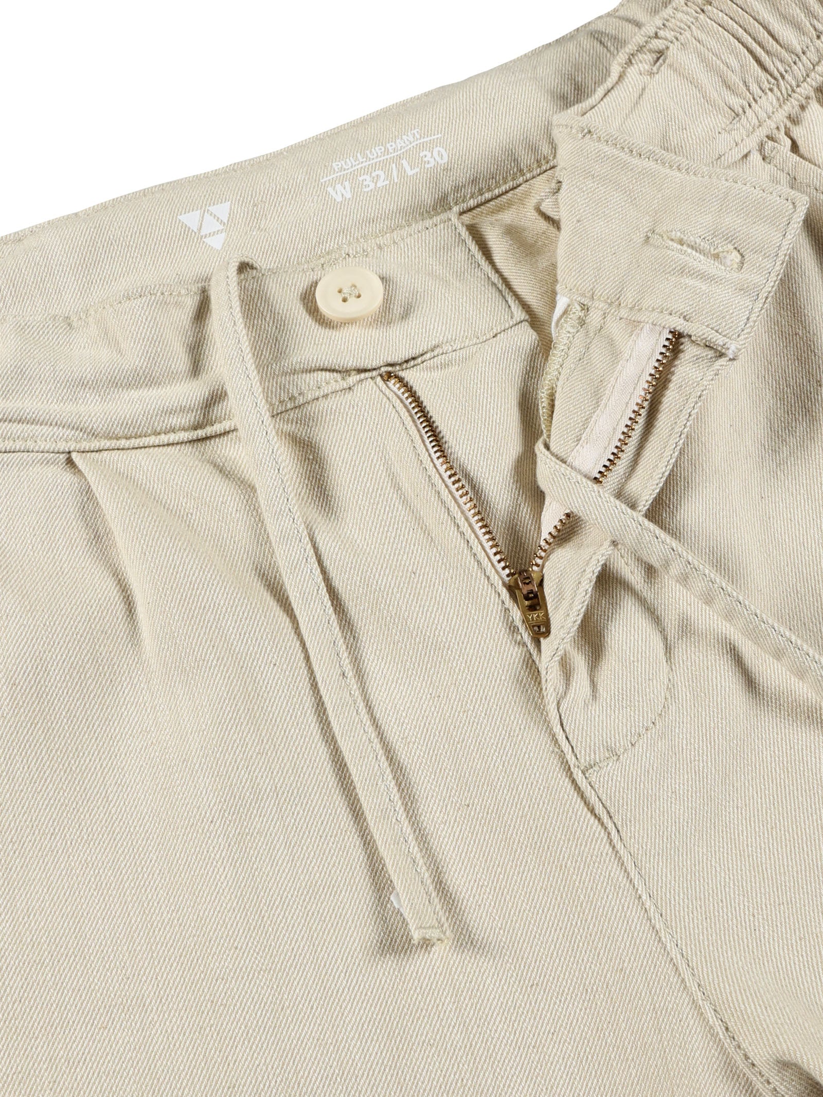 Men Pull Up Pant Non Denim Off White