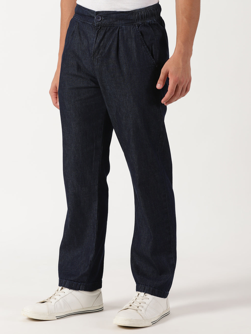 Men Pull Up Pant Non Denim Blue