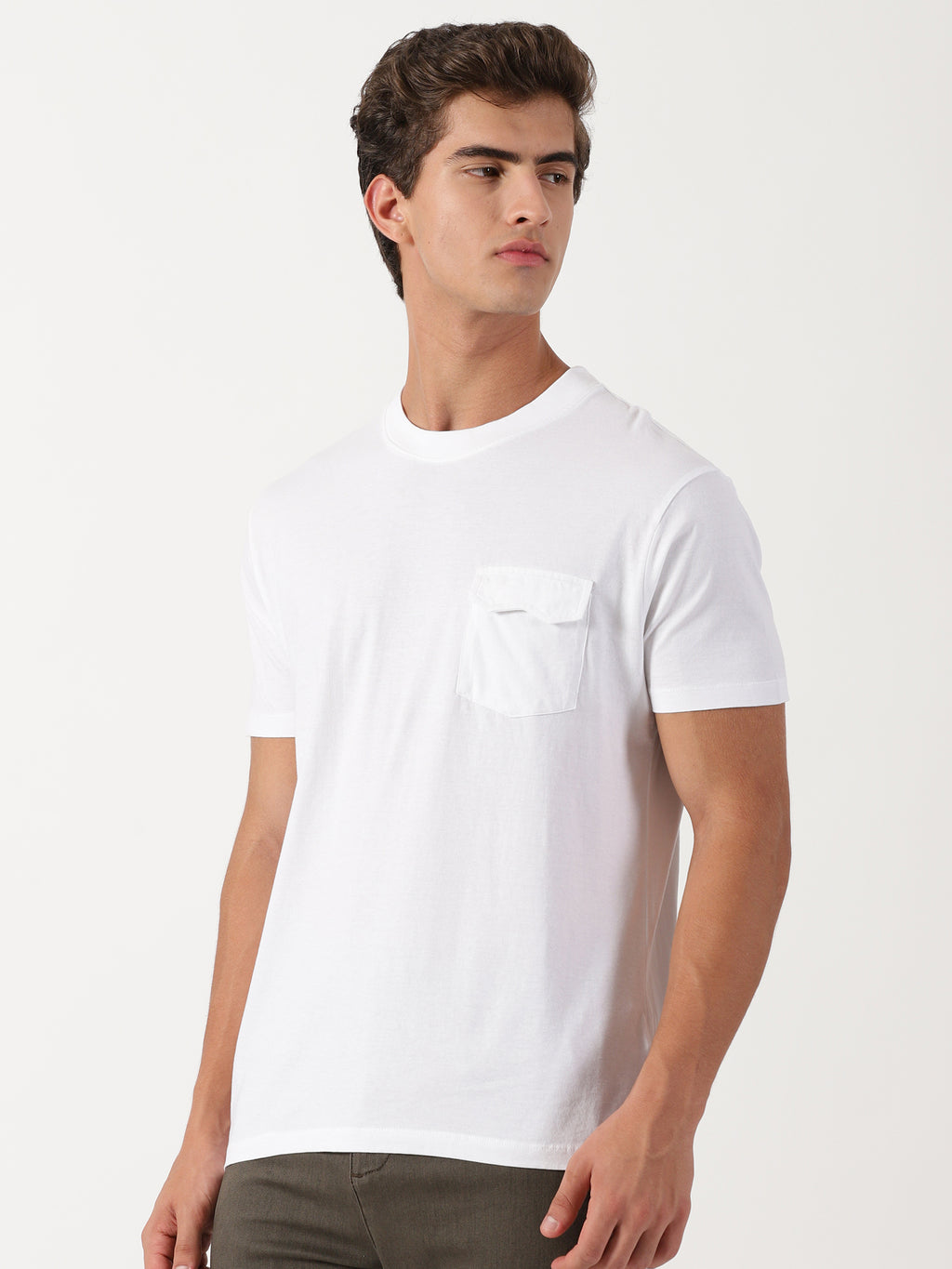 Men Regular Fit T-Shirt White