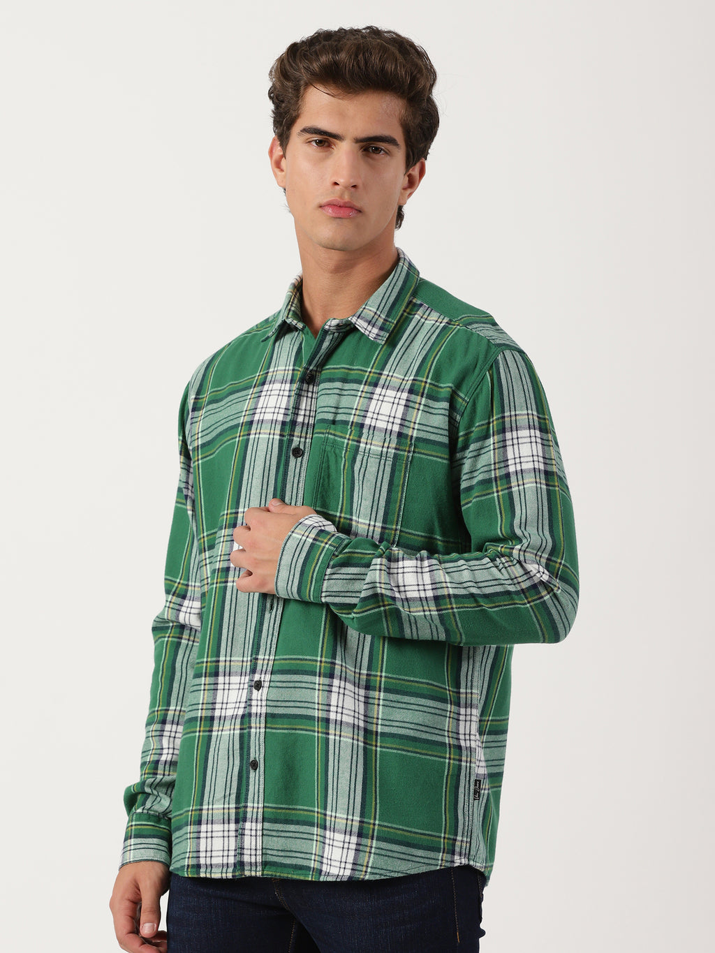 Men Regular Fit Shirt Green