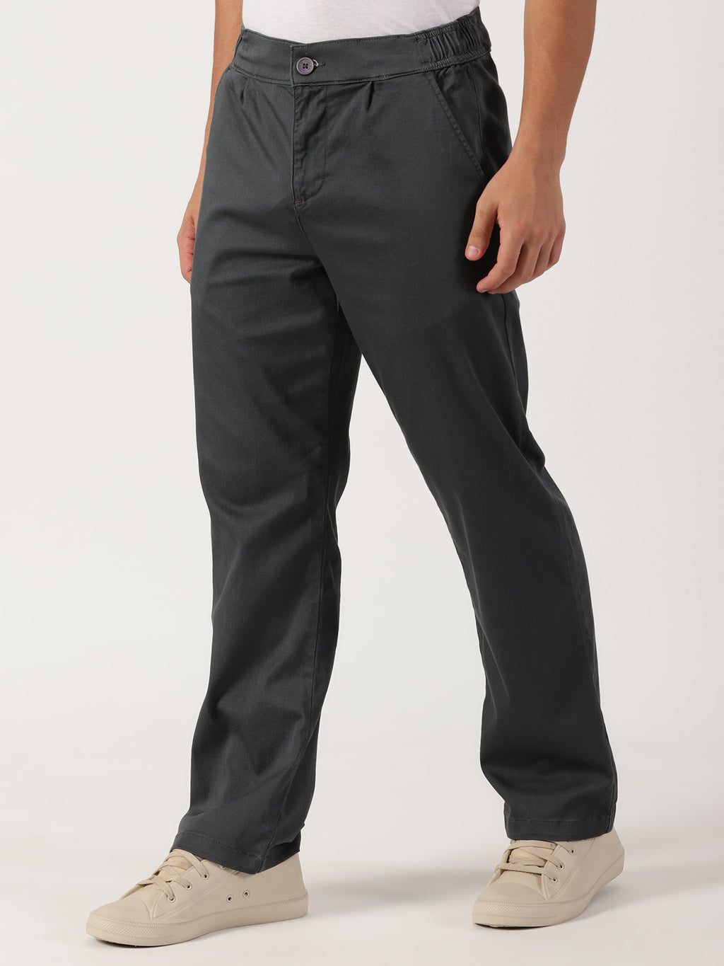Men Pull Up Pant Jeans Grey