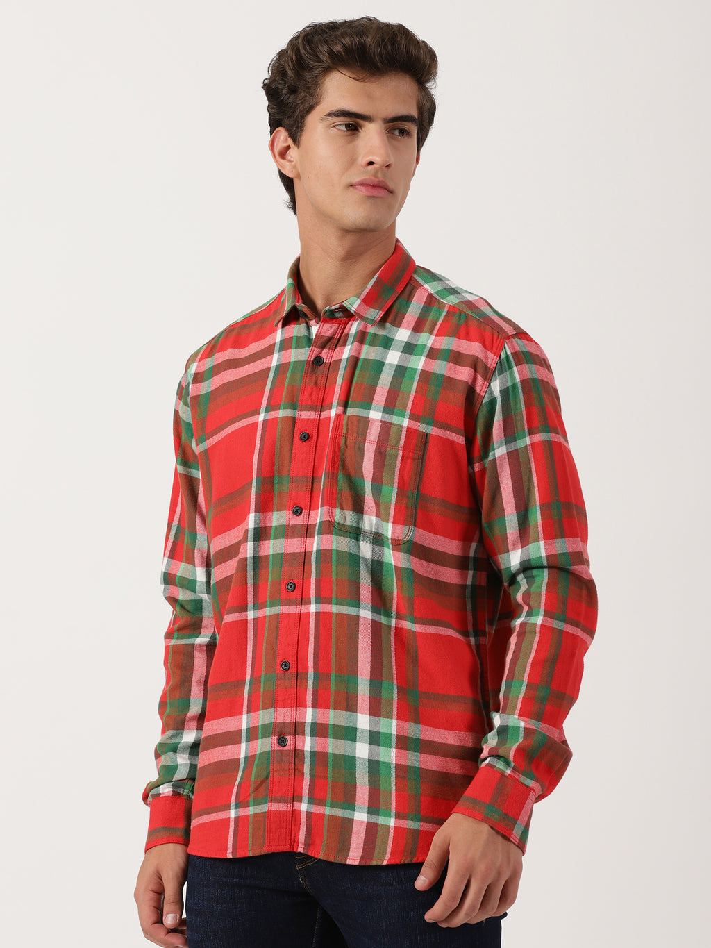 Men Regular Fit Shirt Red