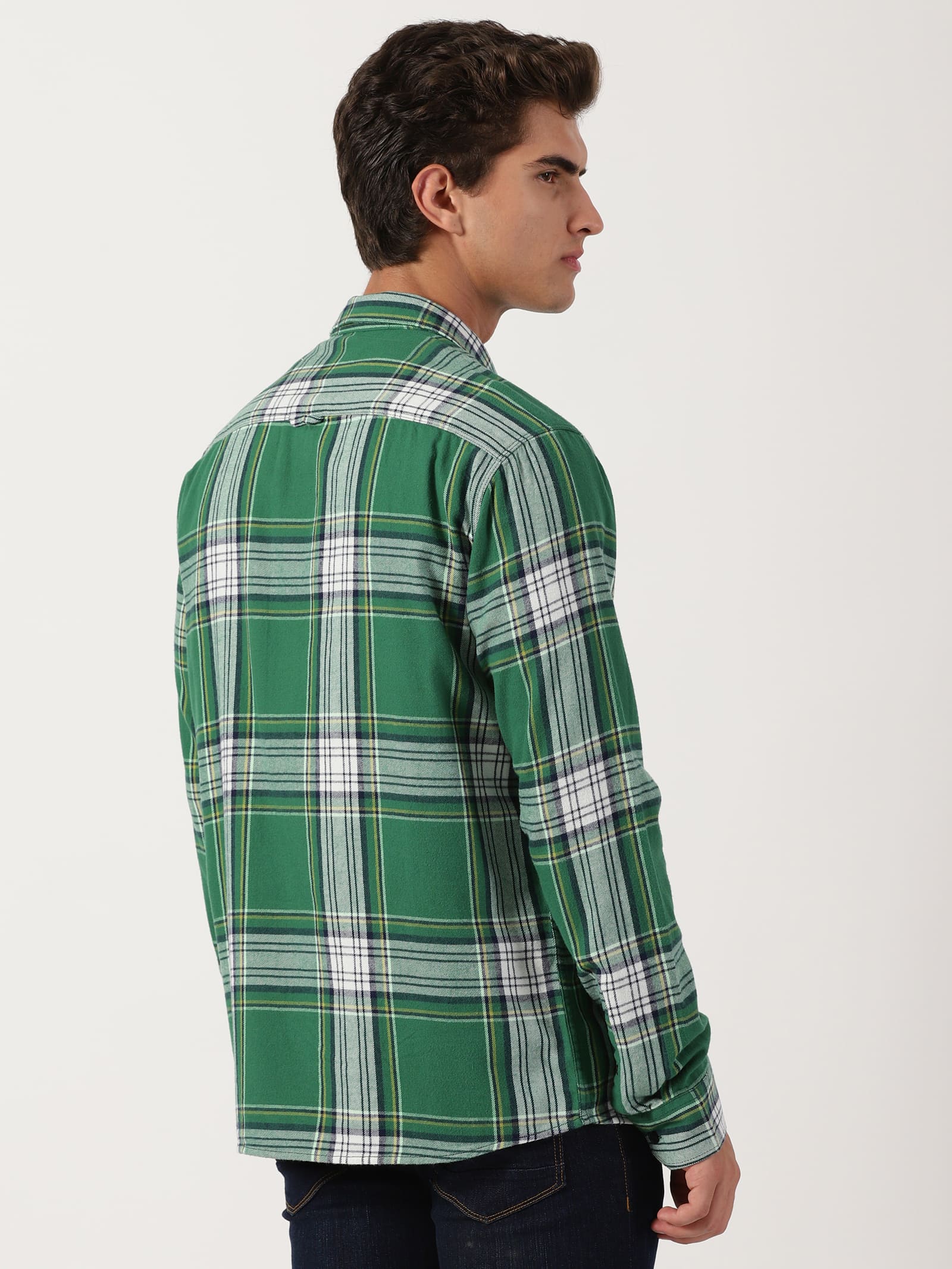 Men Regular Fit Shirt Green