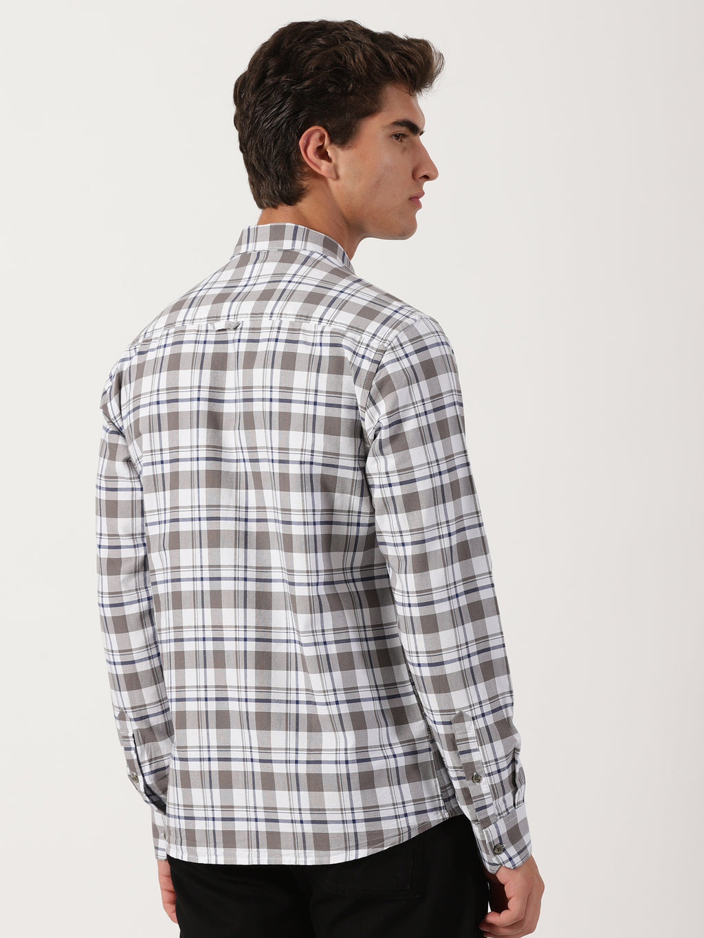 Men Slim Fit Shirt Grey
