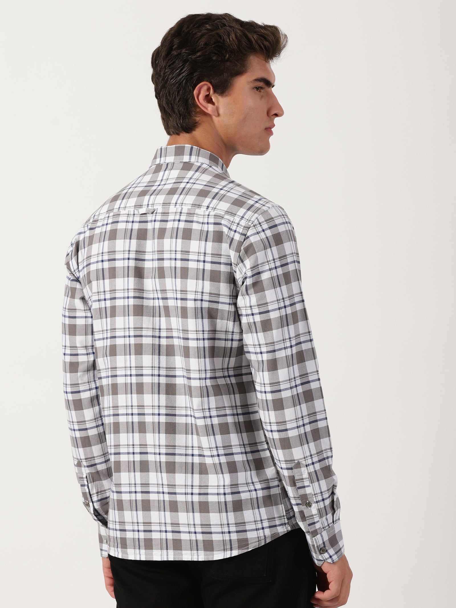 Men Slim Fit Shirt Grey