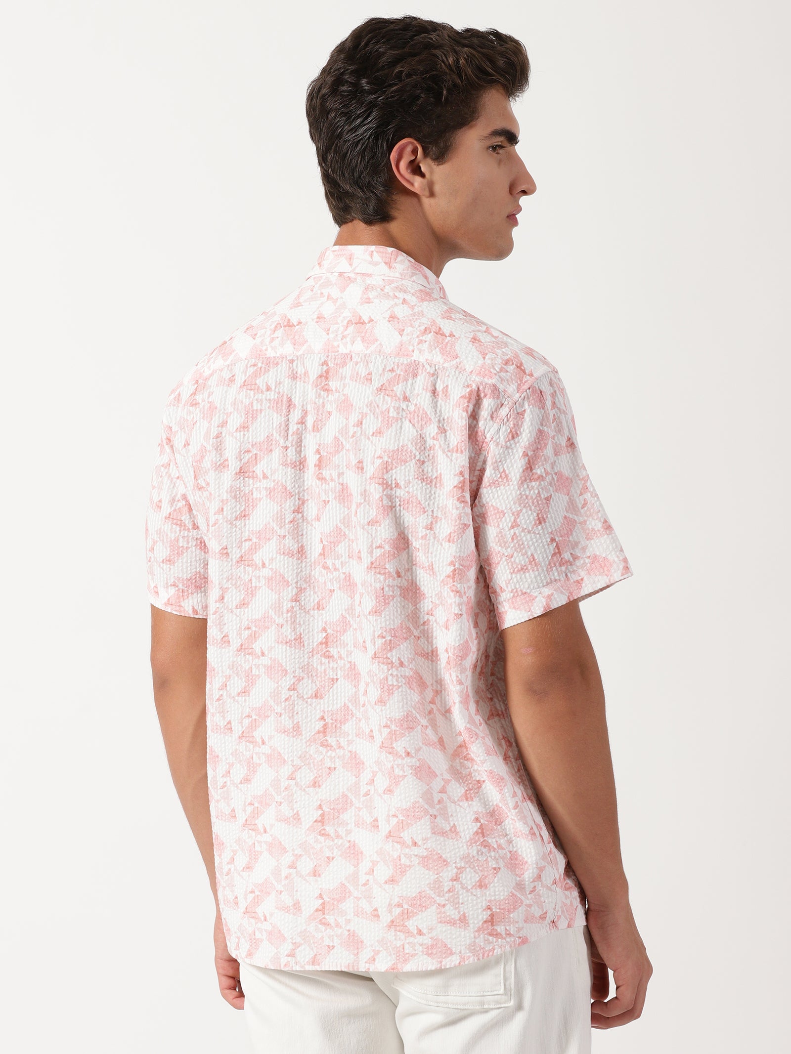 Men Regular Fit Shirt Off White