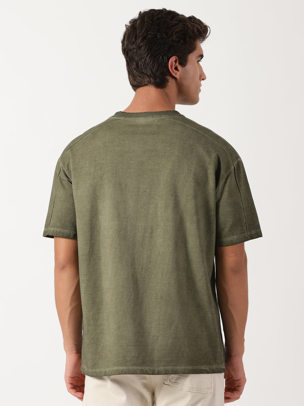 Men Oversized T-Shirt Olive