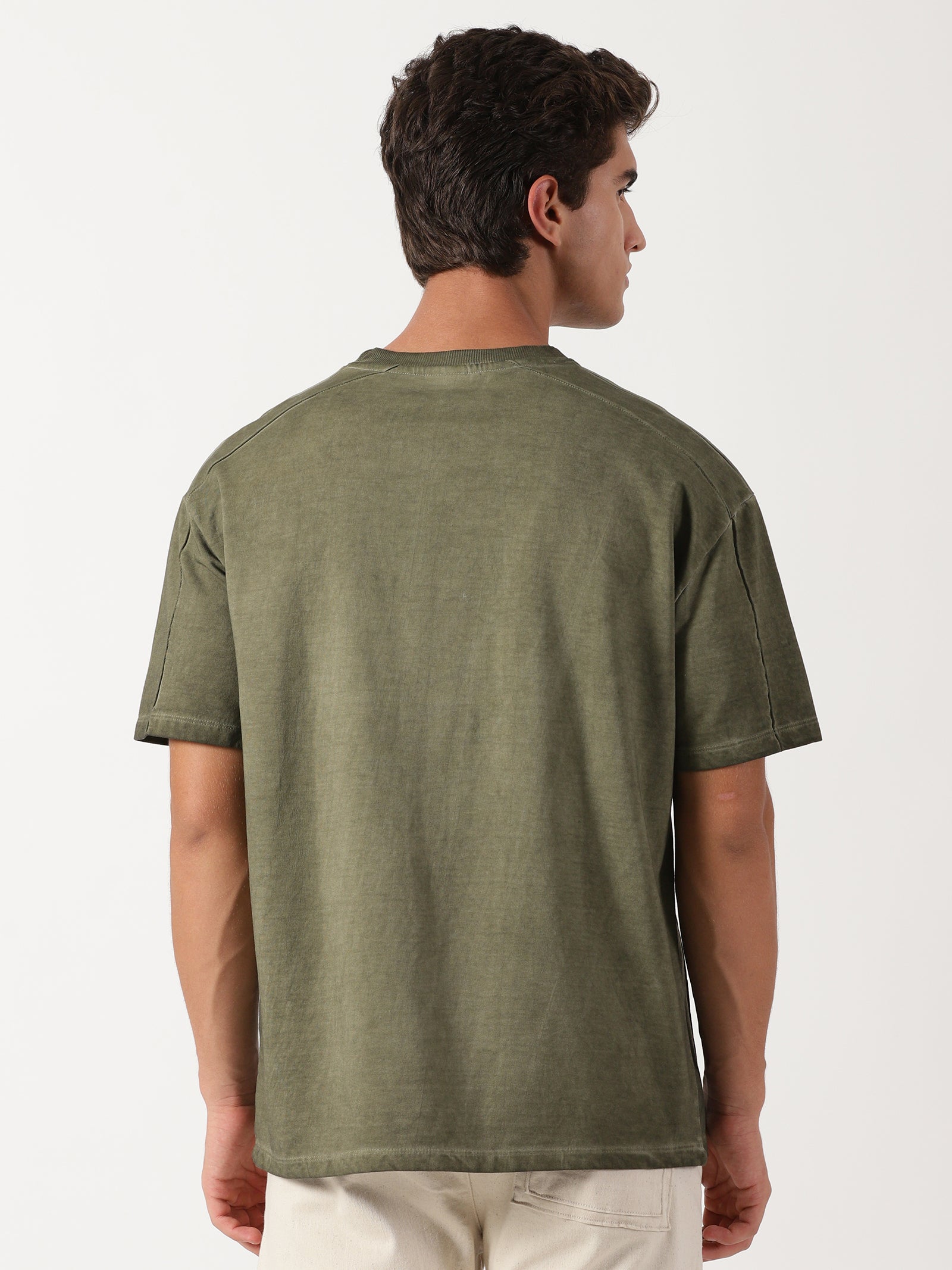Men Oversized T-Shirt Olive