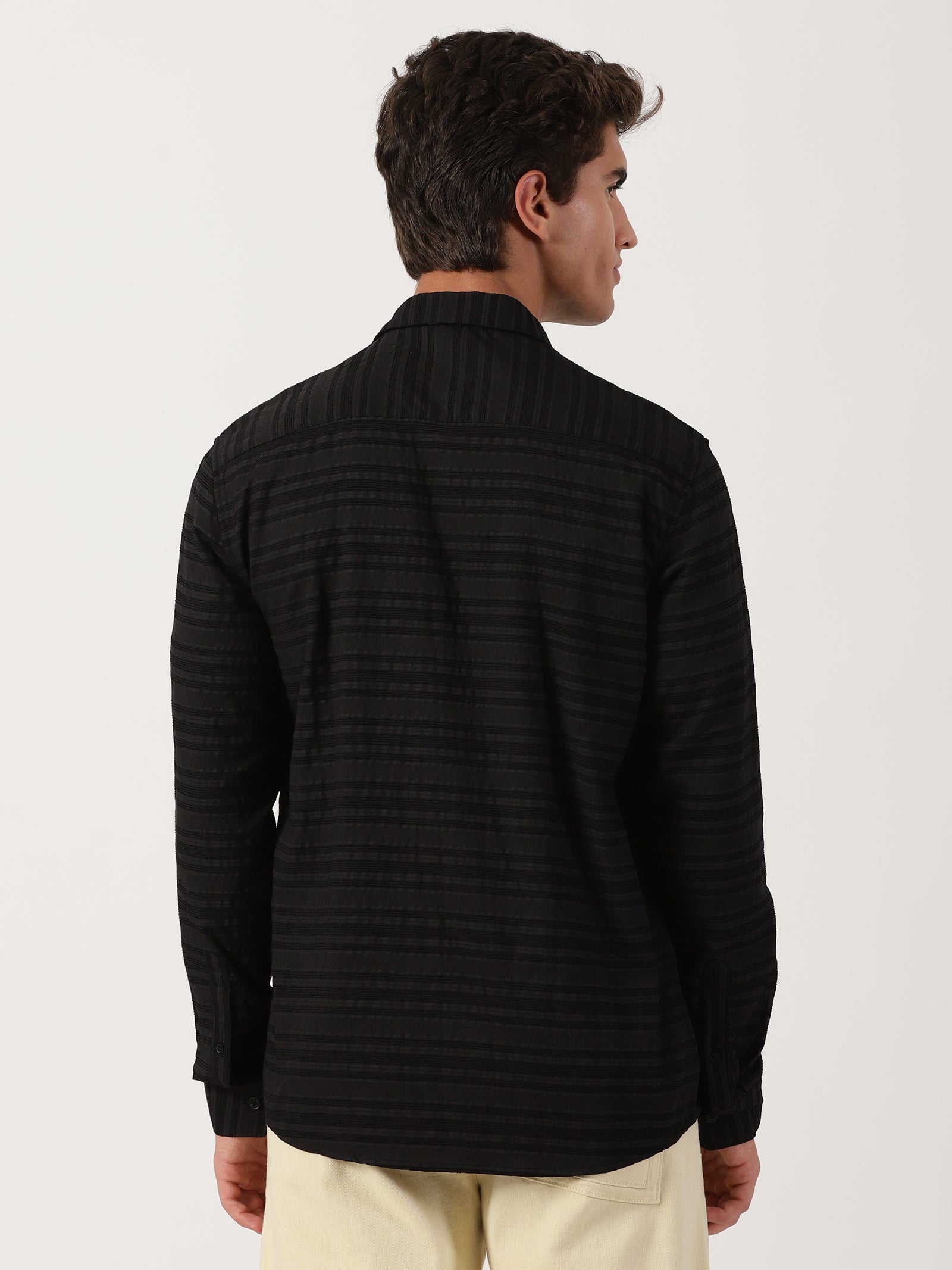 Men Regular Fit Shirt Black