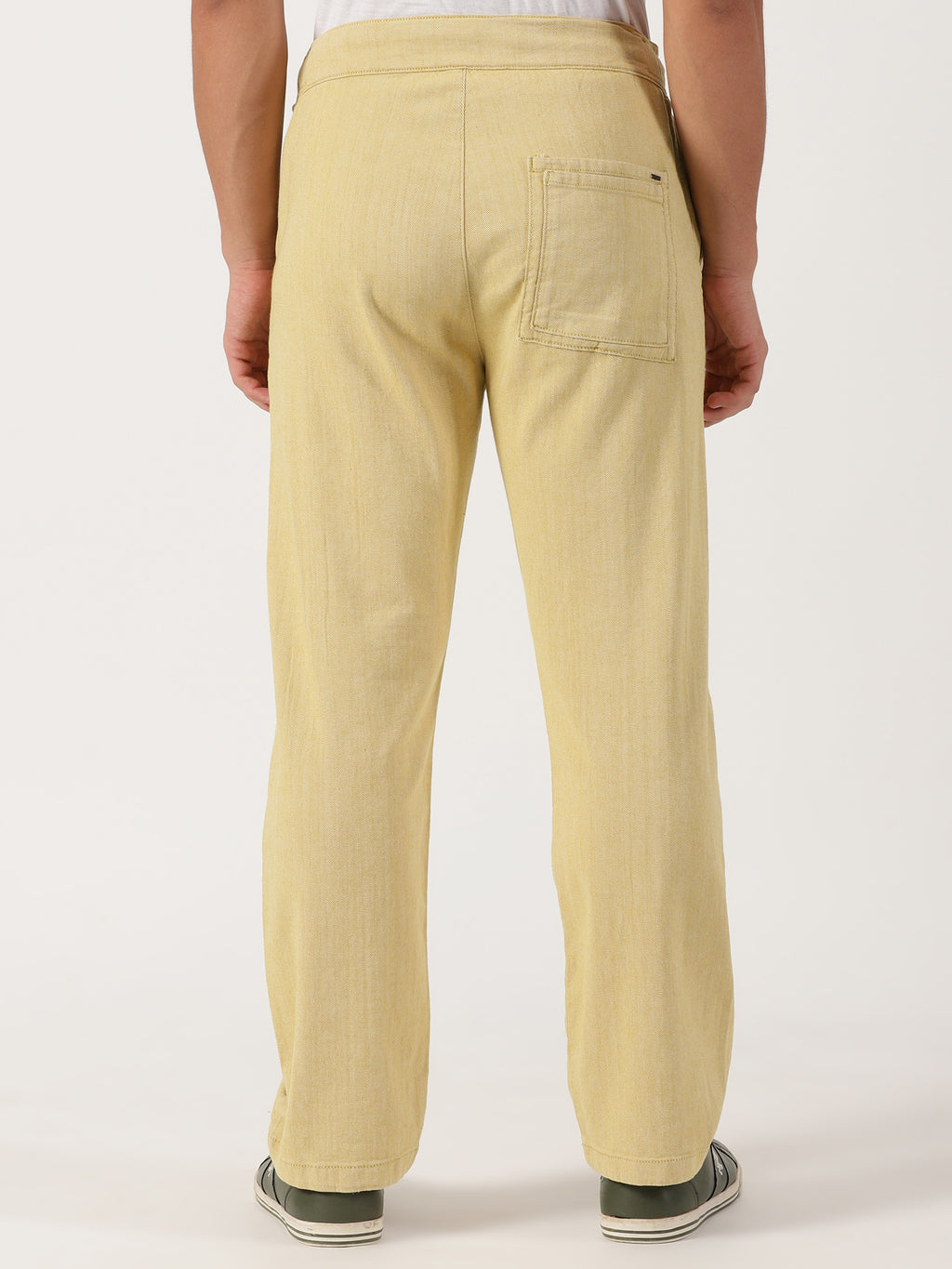 Men Pull Up Pant Non Denim Yellow