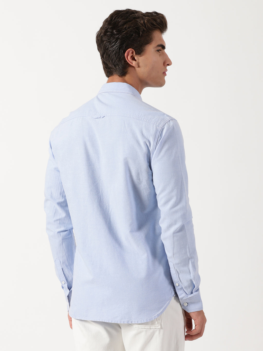 Men Slim Fit Shirt Blue