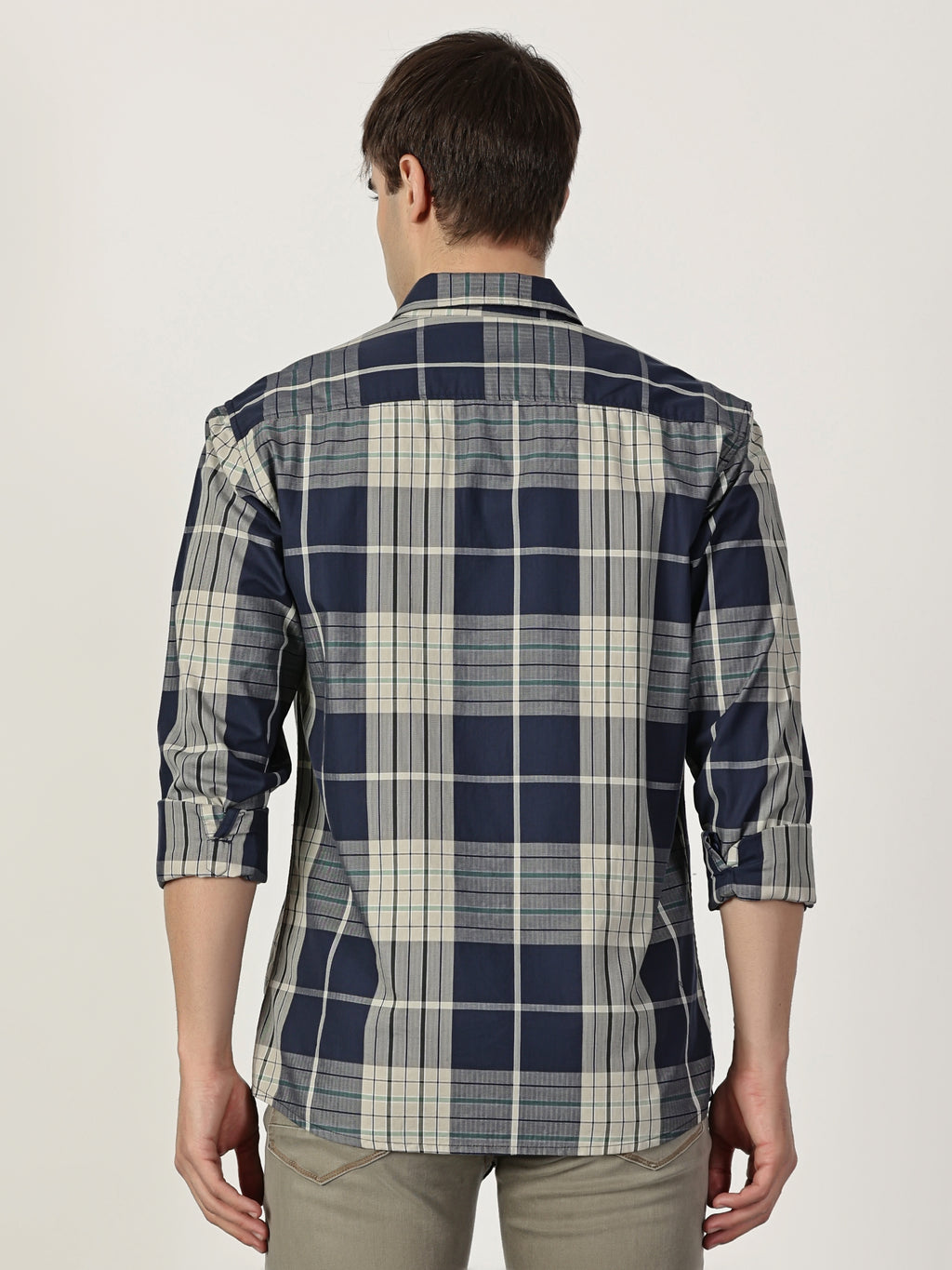 Men Slim Fit Shirt Charcoal