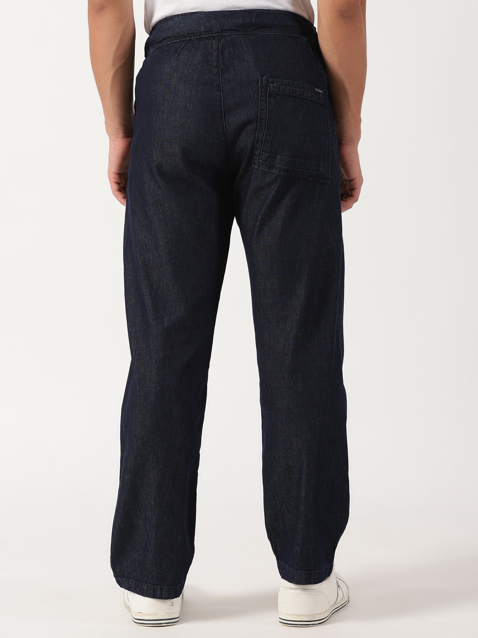 Men Pull Up Pant Non Denim Blue