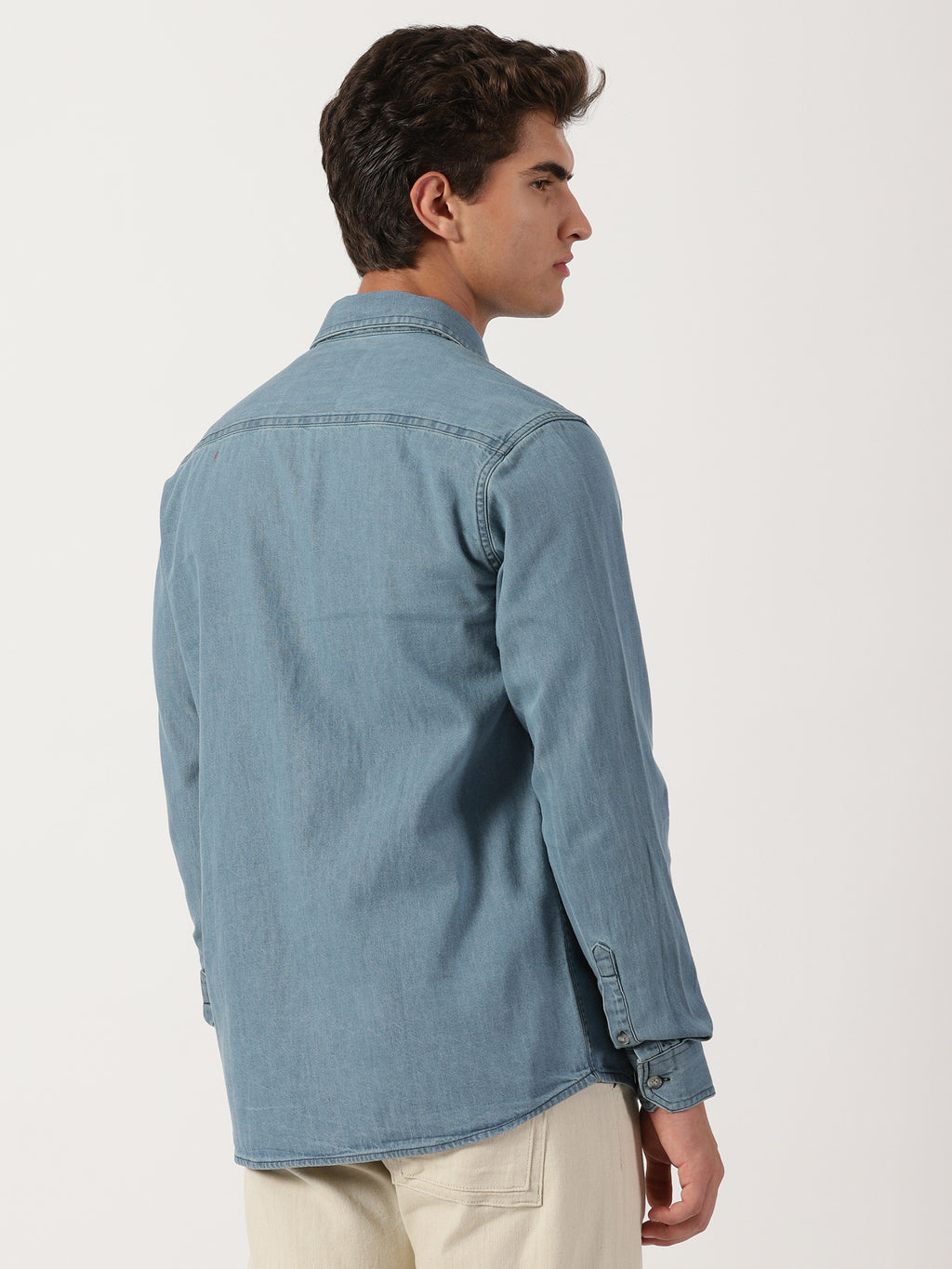 Men Regular Fit Shirt Blue