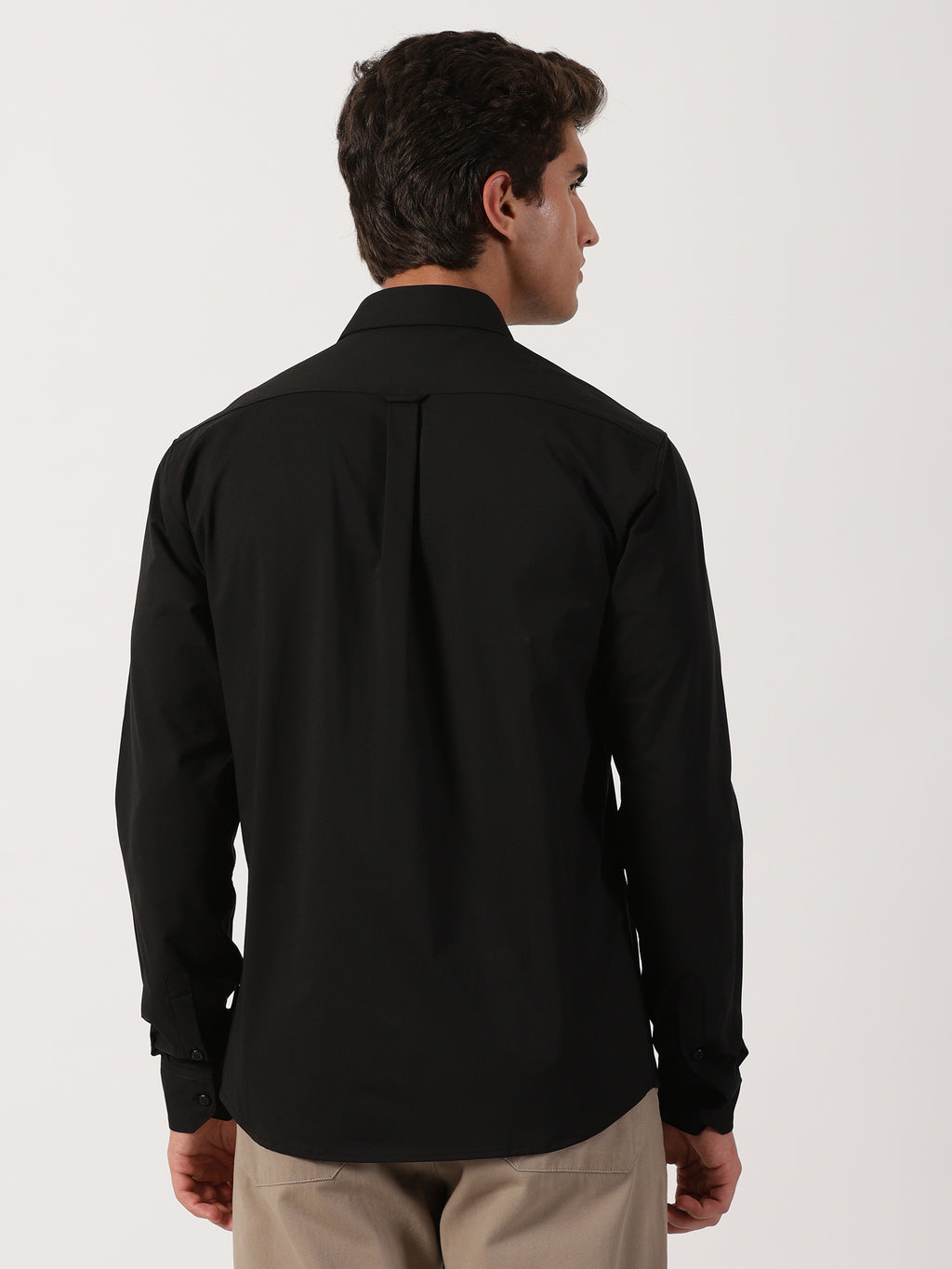 Men Slim Fit Shirt Black