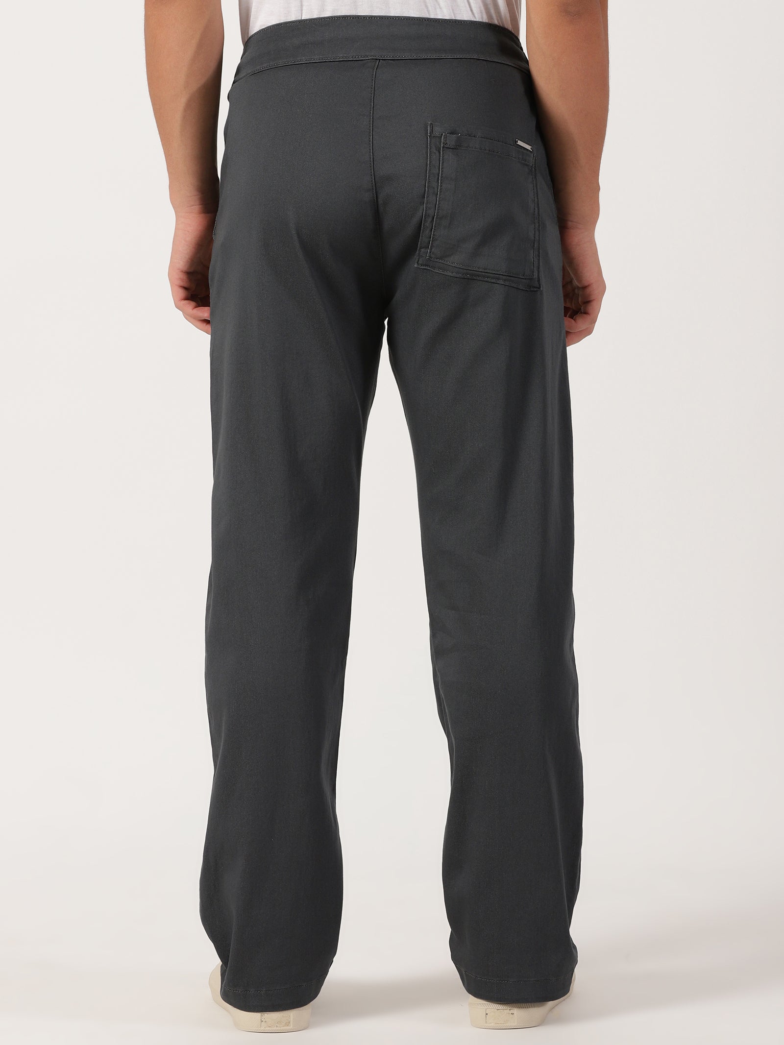 Men Pull Up Pant Jeans Grey