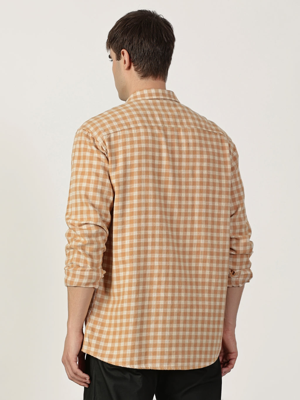 Men Regular Fit Shirt Orange