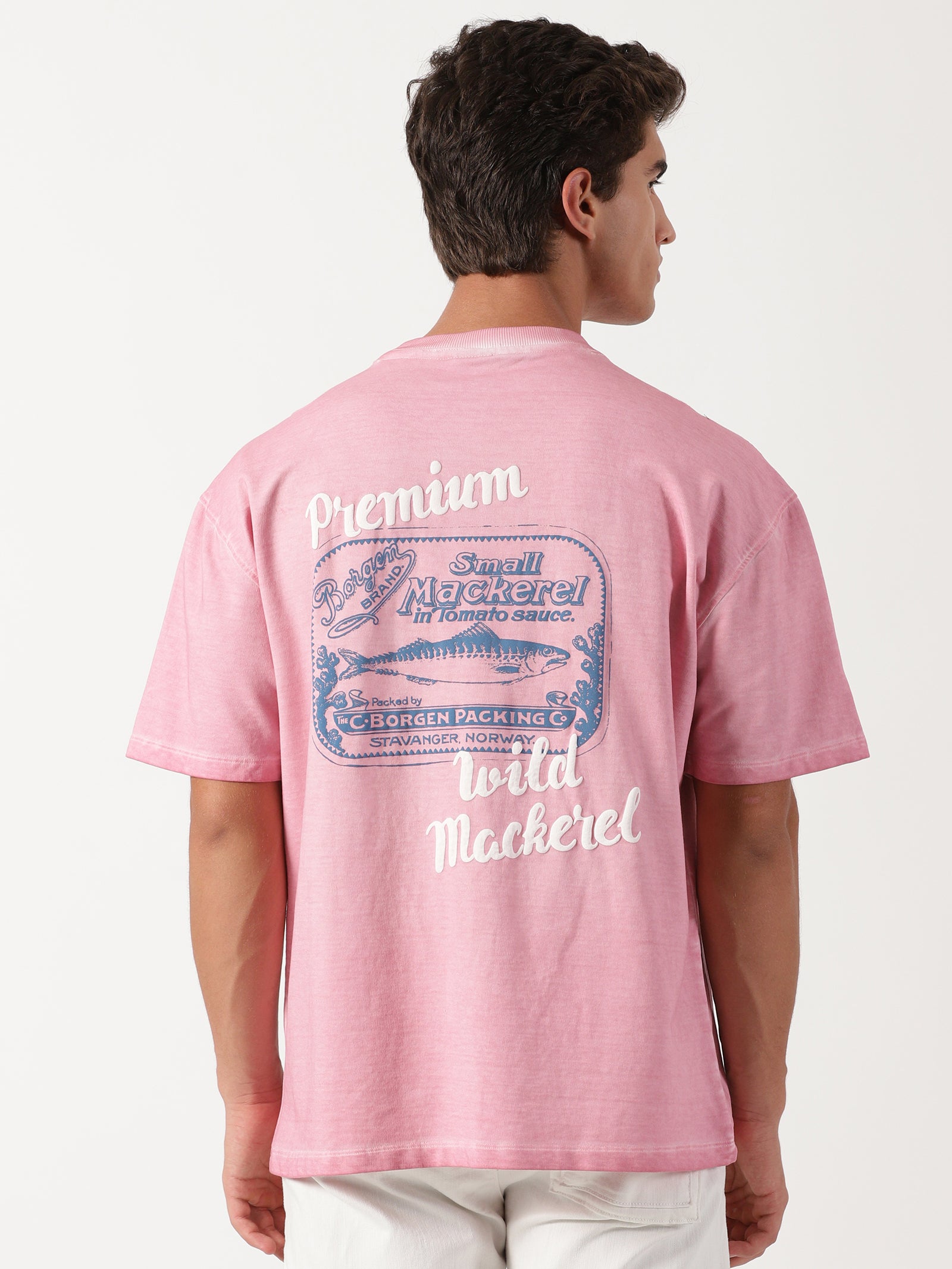 Men Oversized T-Shirt Pink