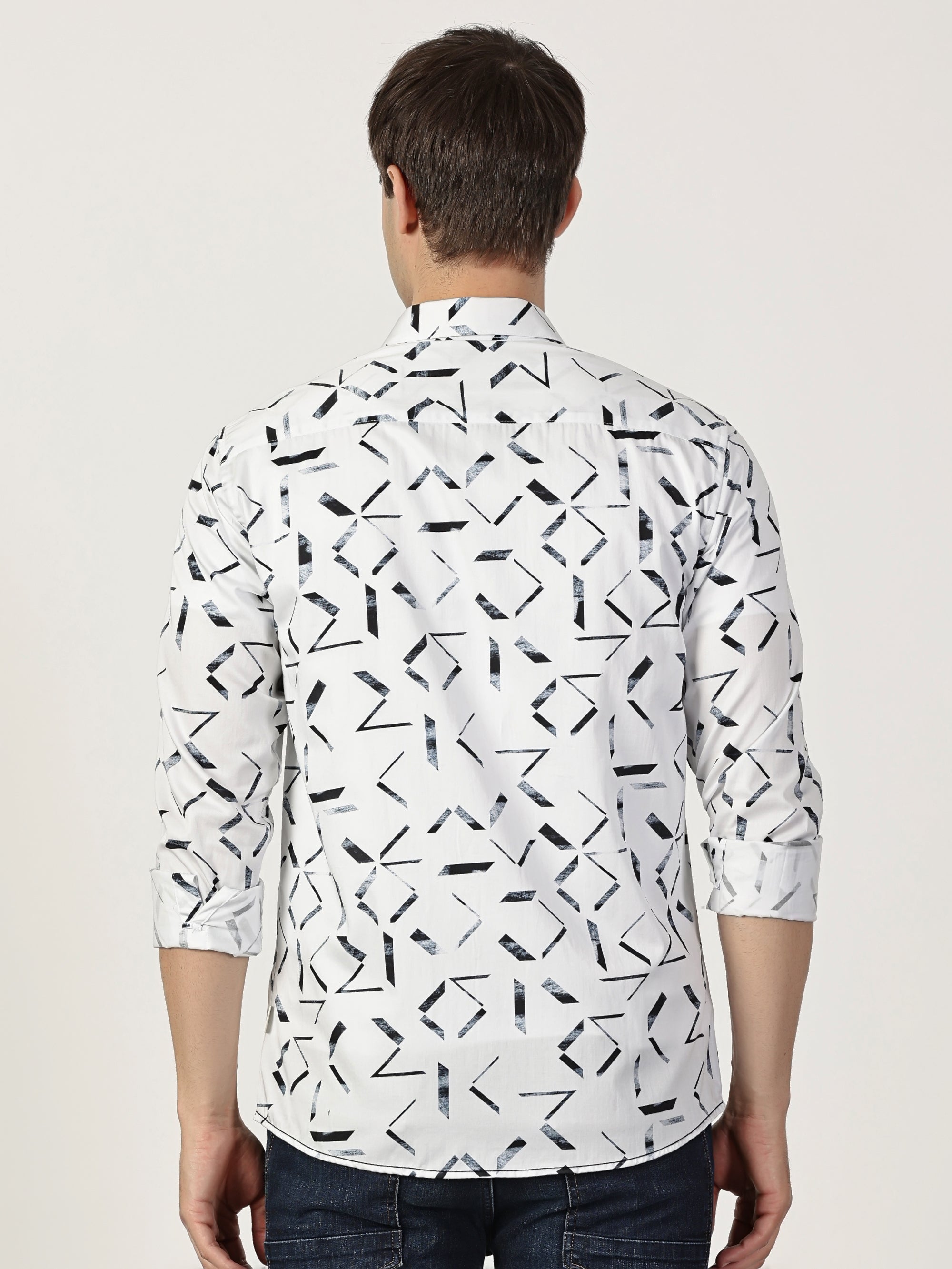Men Slim Fit Shirt White