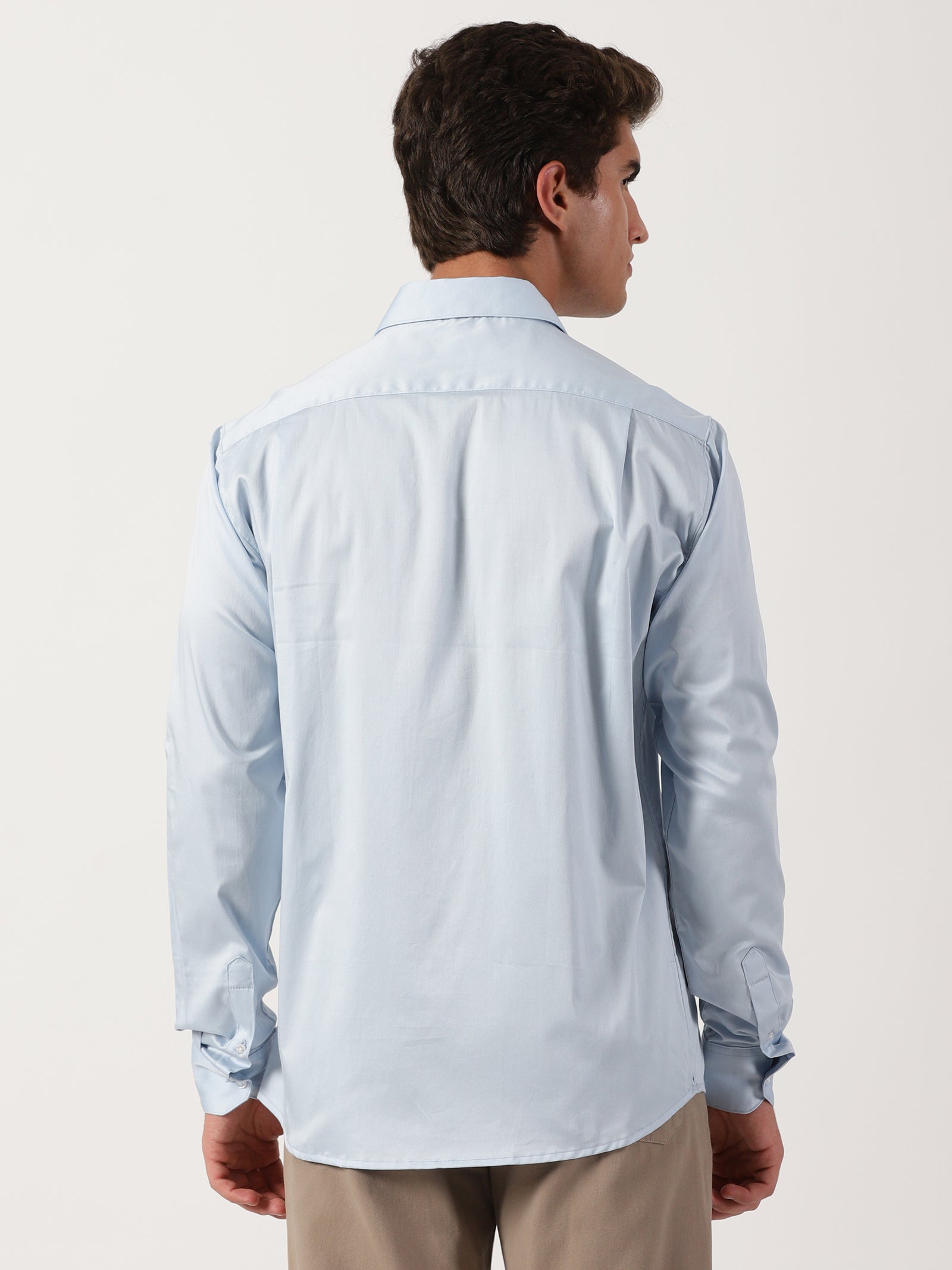 Men Slim Fit Shirt Blue