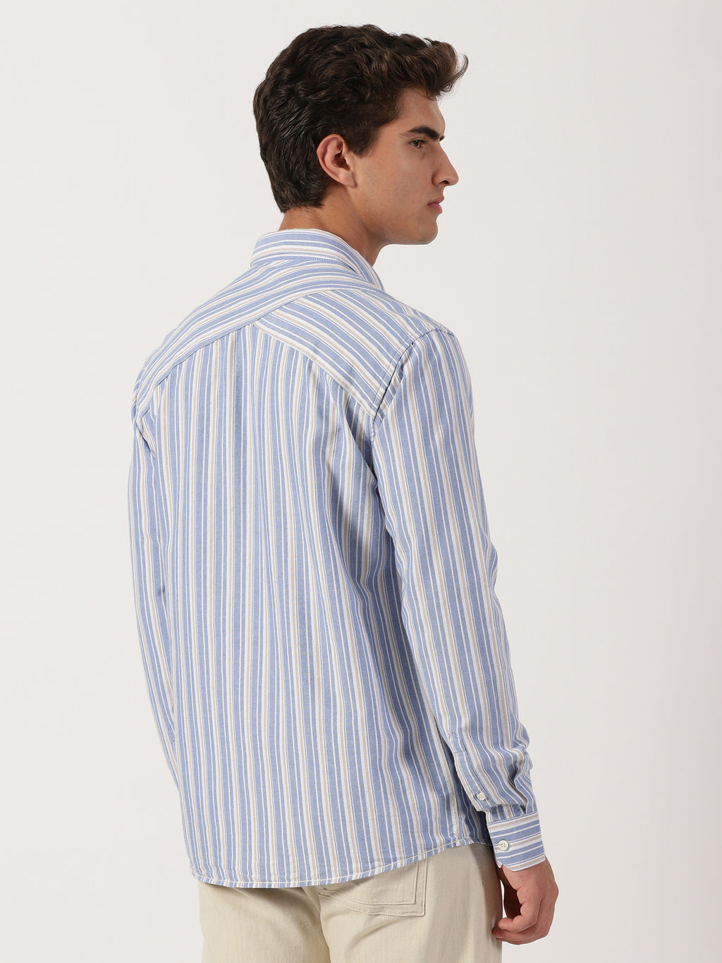 Men Slim Fit Shirt Blue