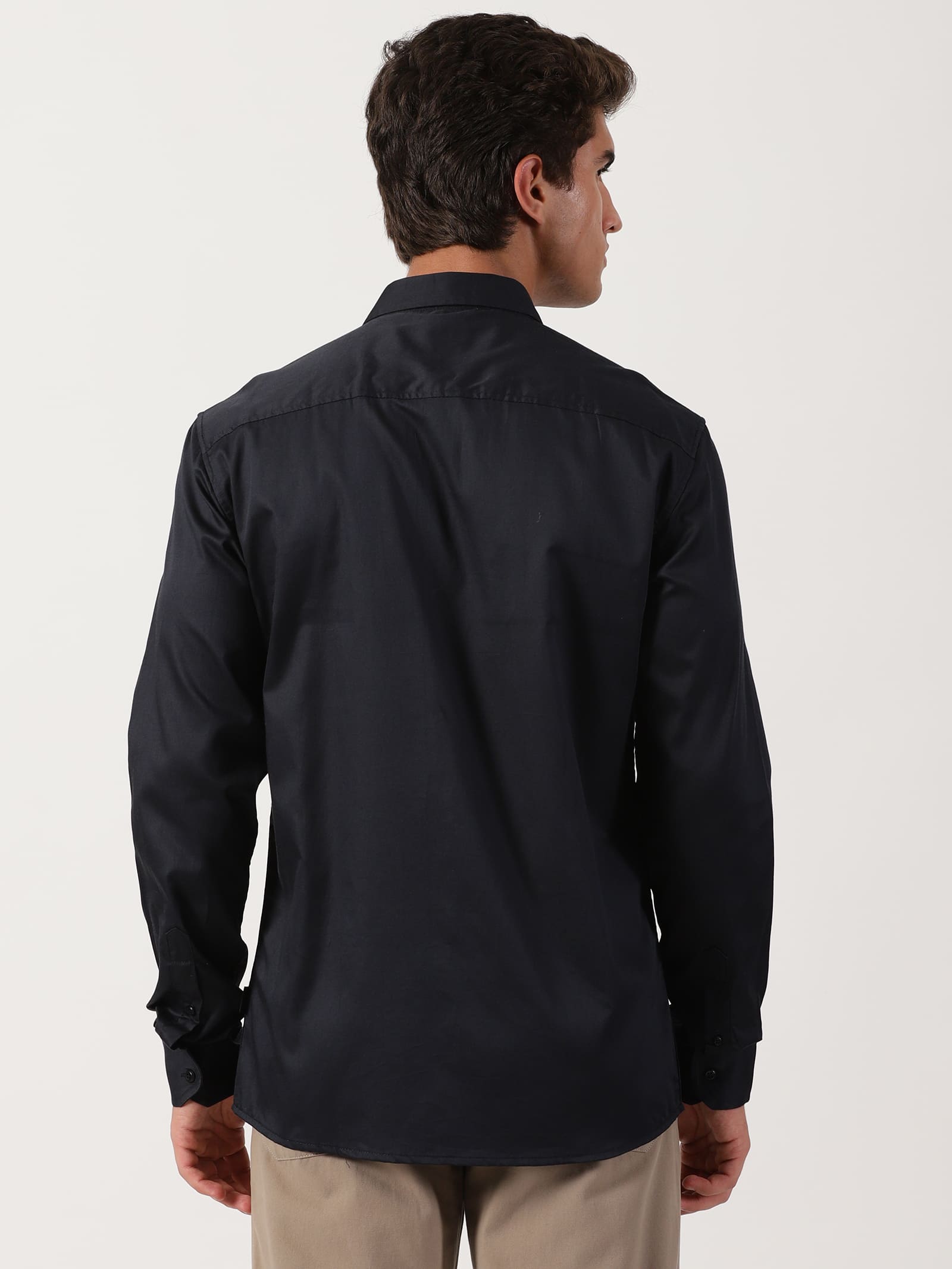 Men Slim Fit Shirt Navy