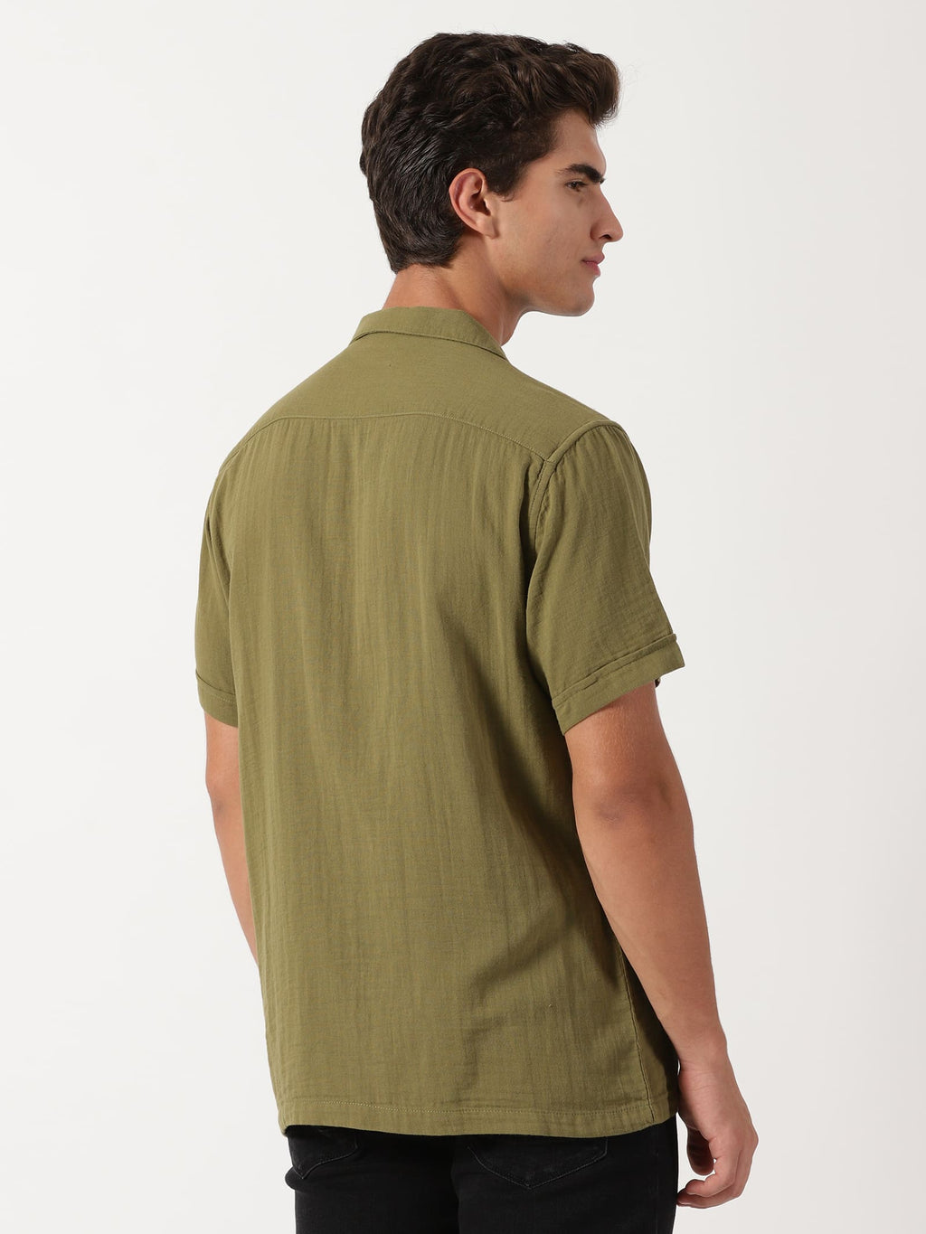 Olive Green Regular Fit Shirt