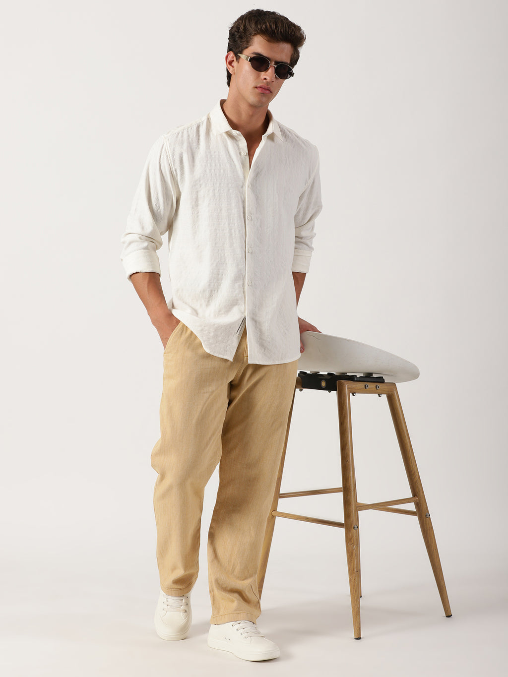 Men Pull Up Pant Non Denim Orange