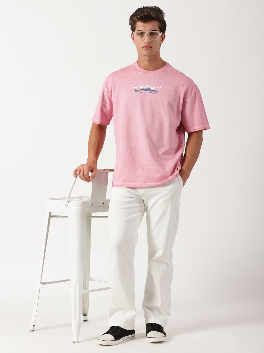 Men Oversized T-Shirt Pink