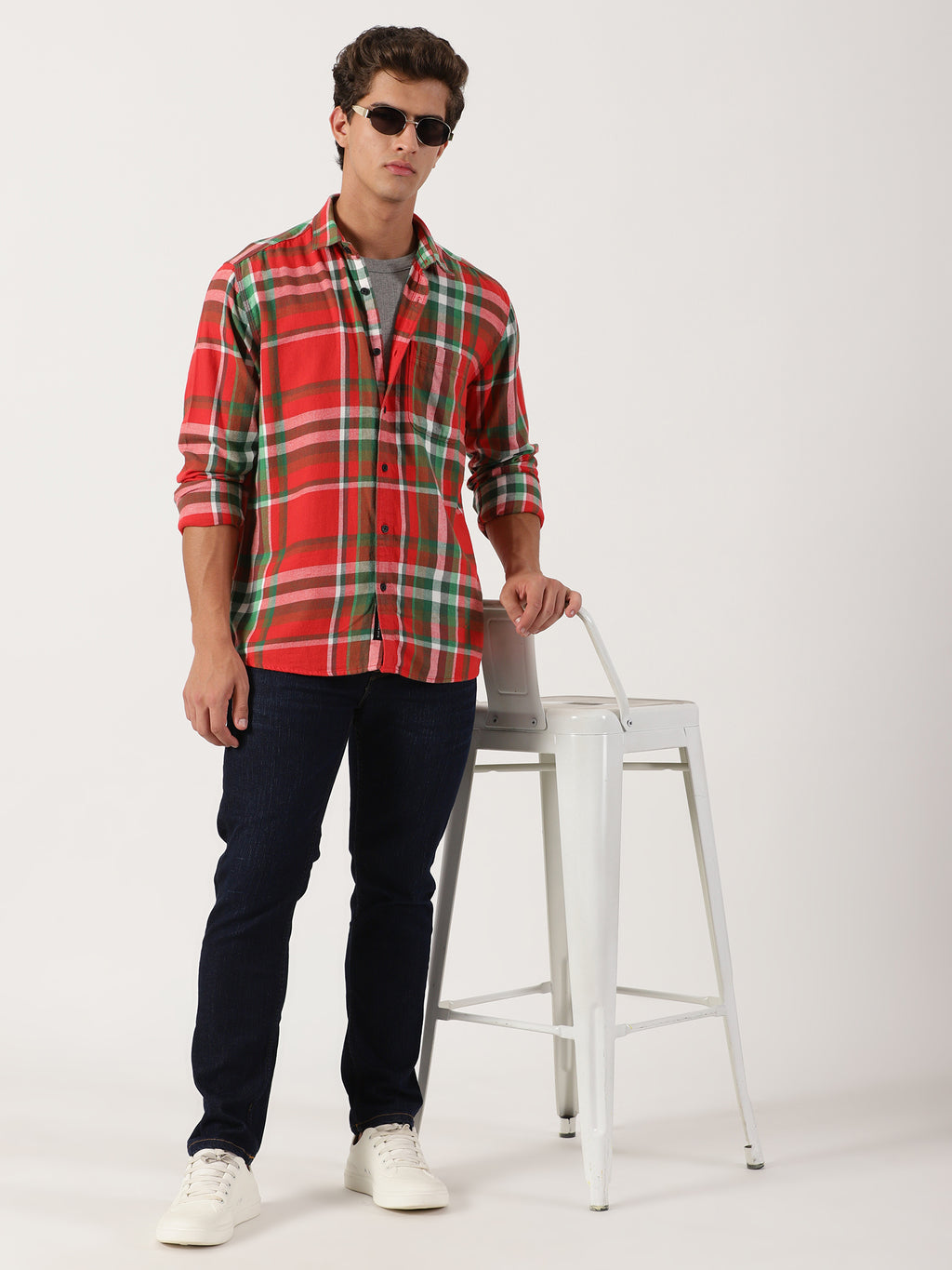 Men Regular Fit Shirt Red