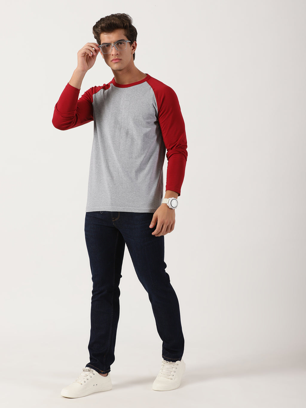 Men Regular Fit T-Shirt Grey