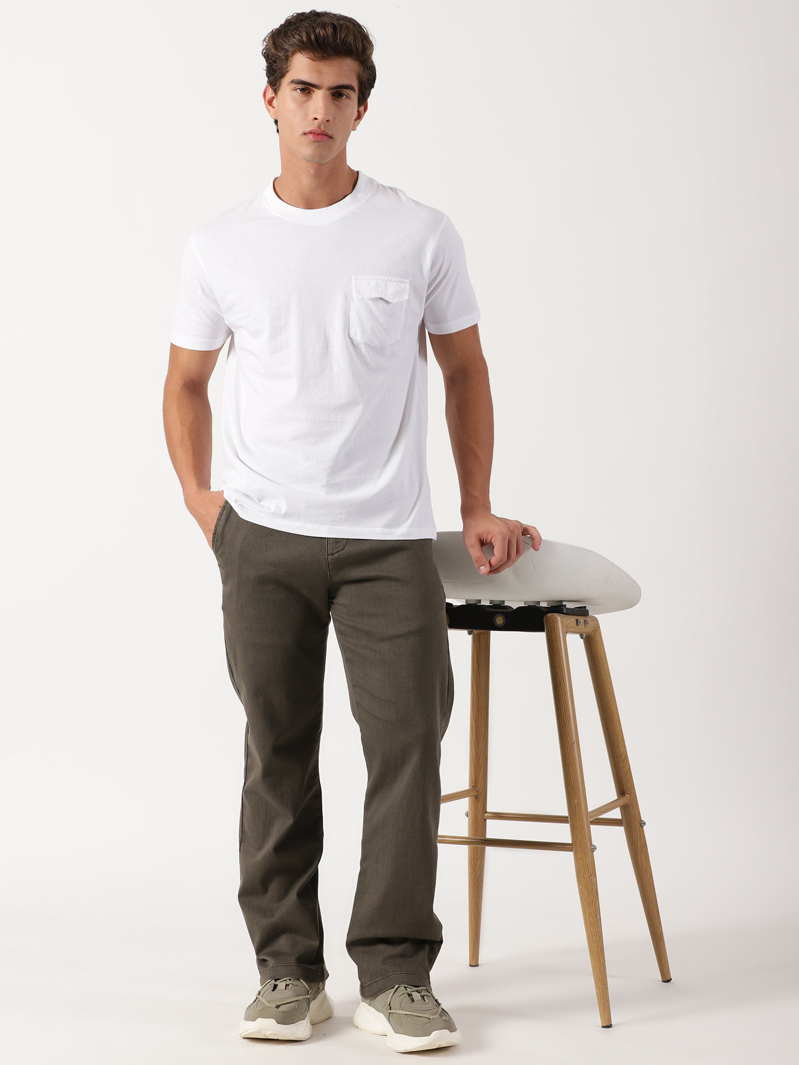 Men Regular Fit T-Shirt White