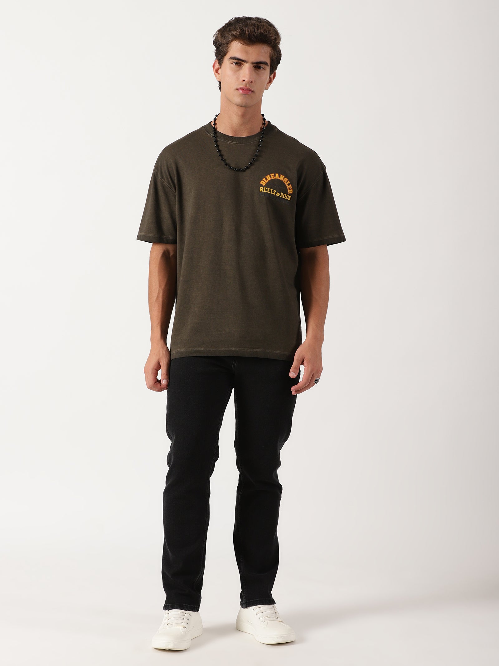Men Oversized T-Shirt Brown