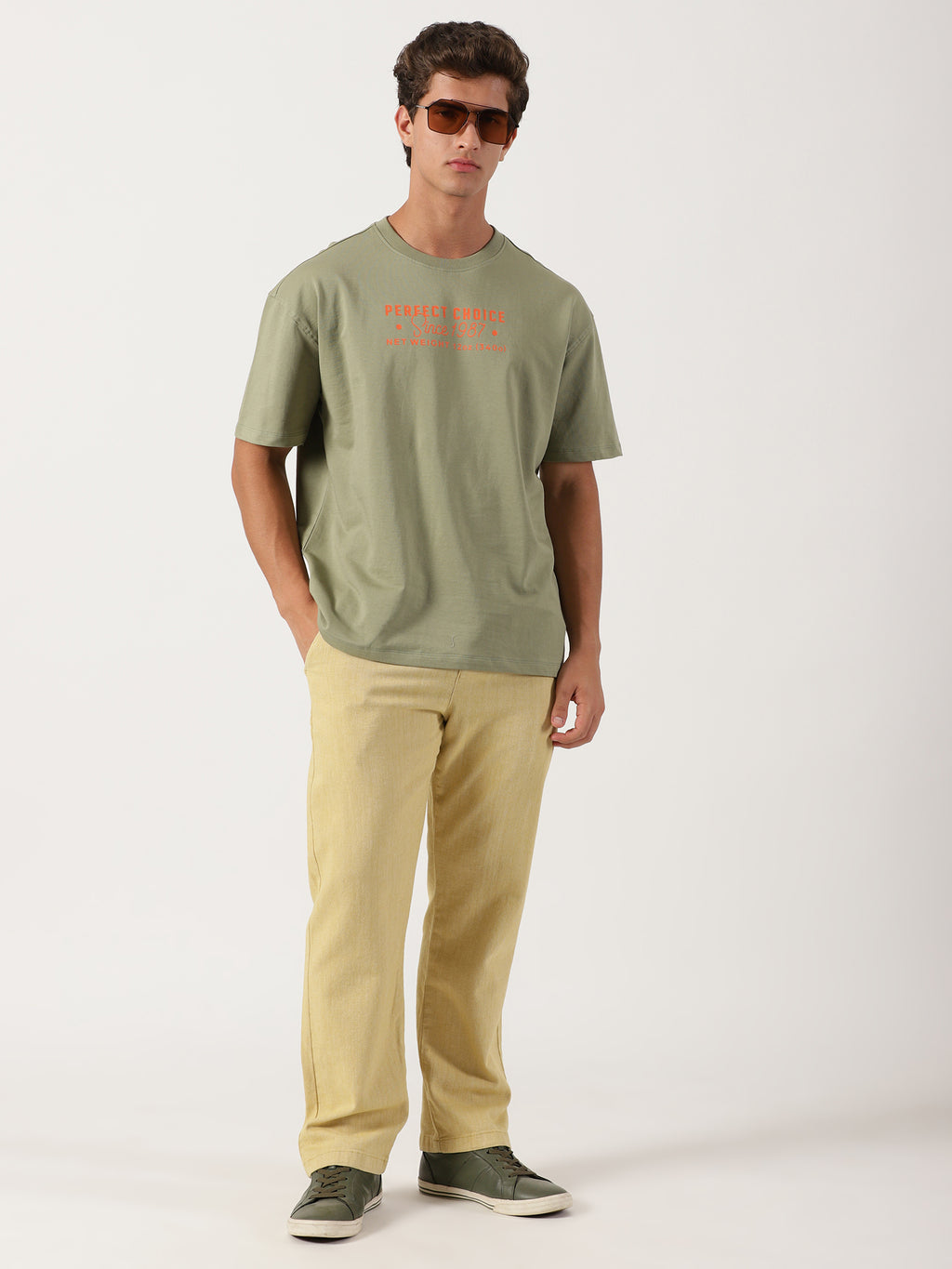 Men Oversized T-Shirt Green