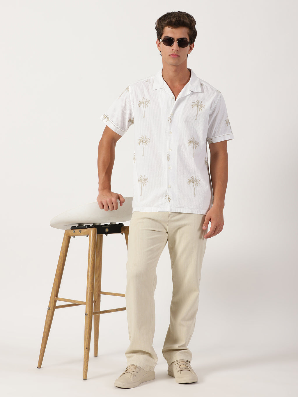 Men Regular Fit Shirt White